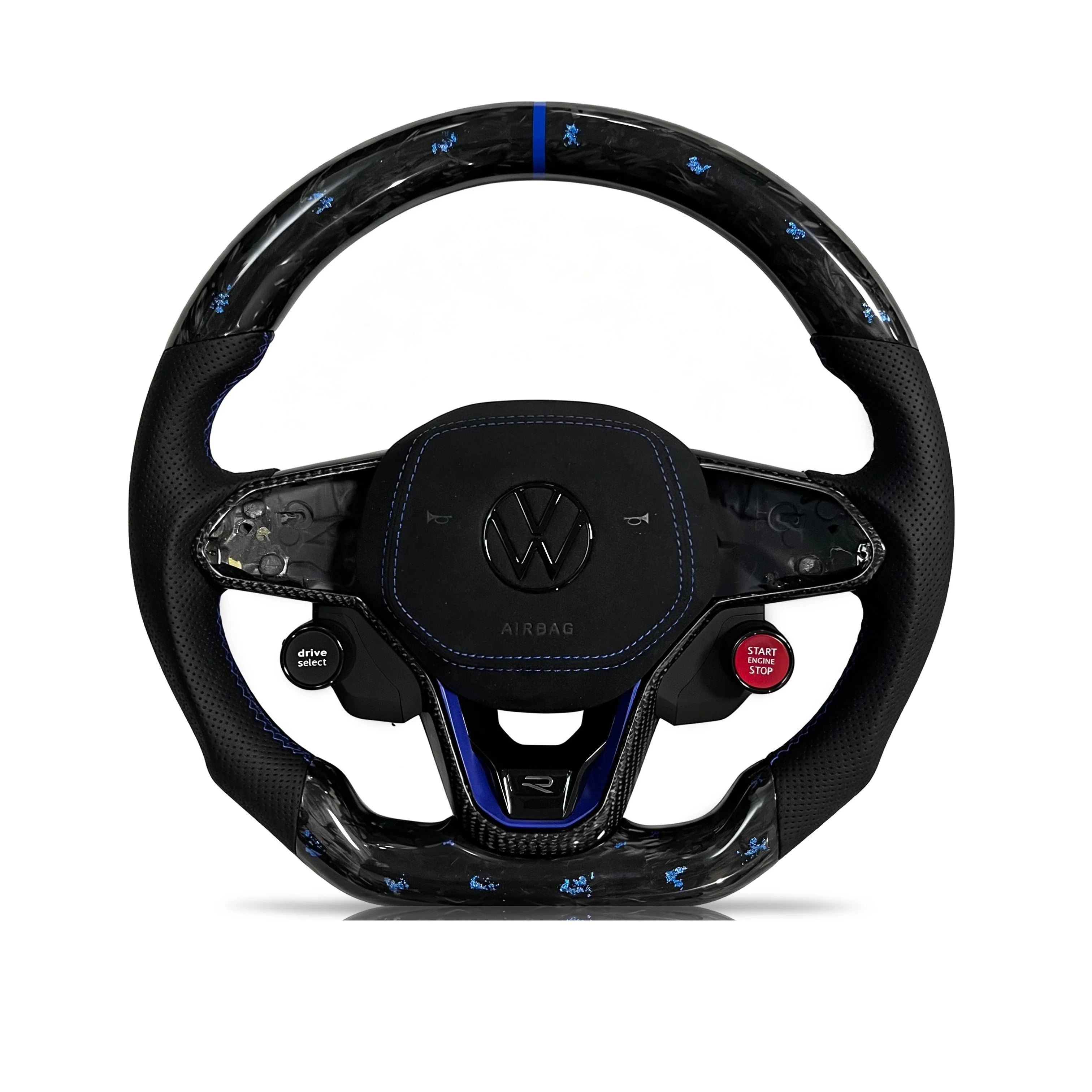 Steering wheel on a clean white background