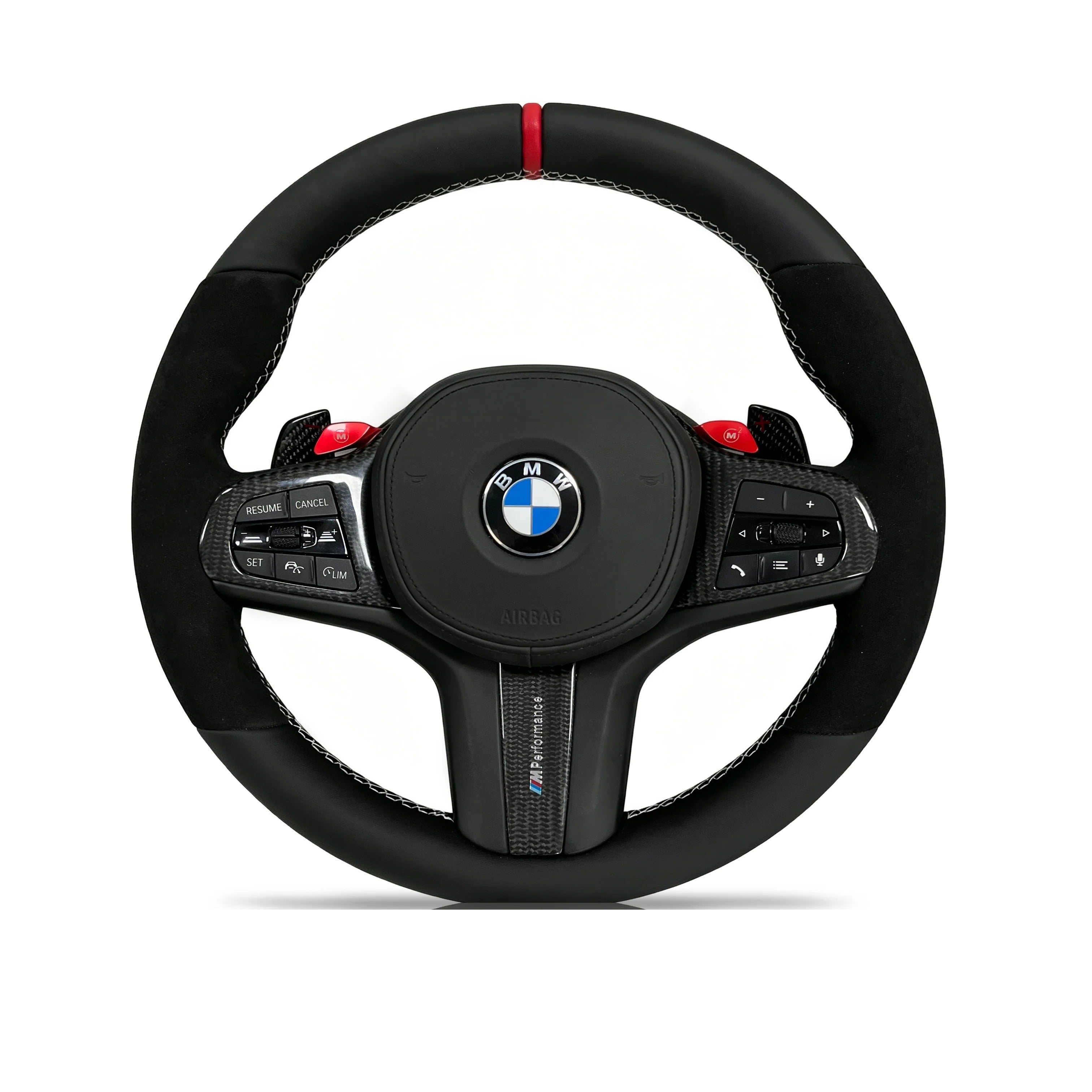 Steering wheel on a clean white background