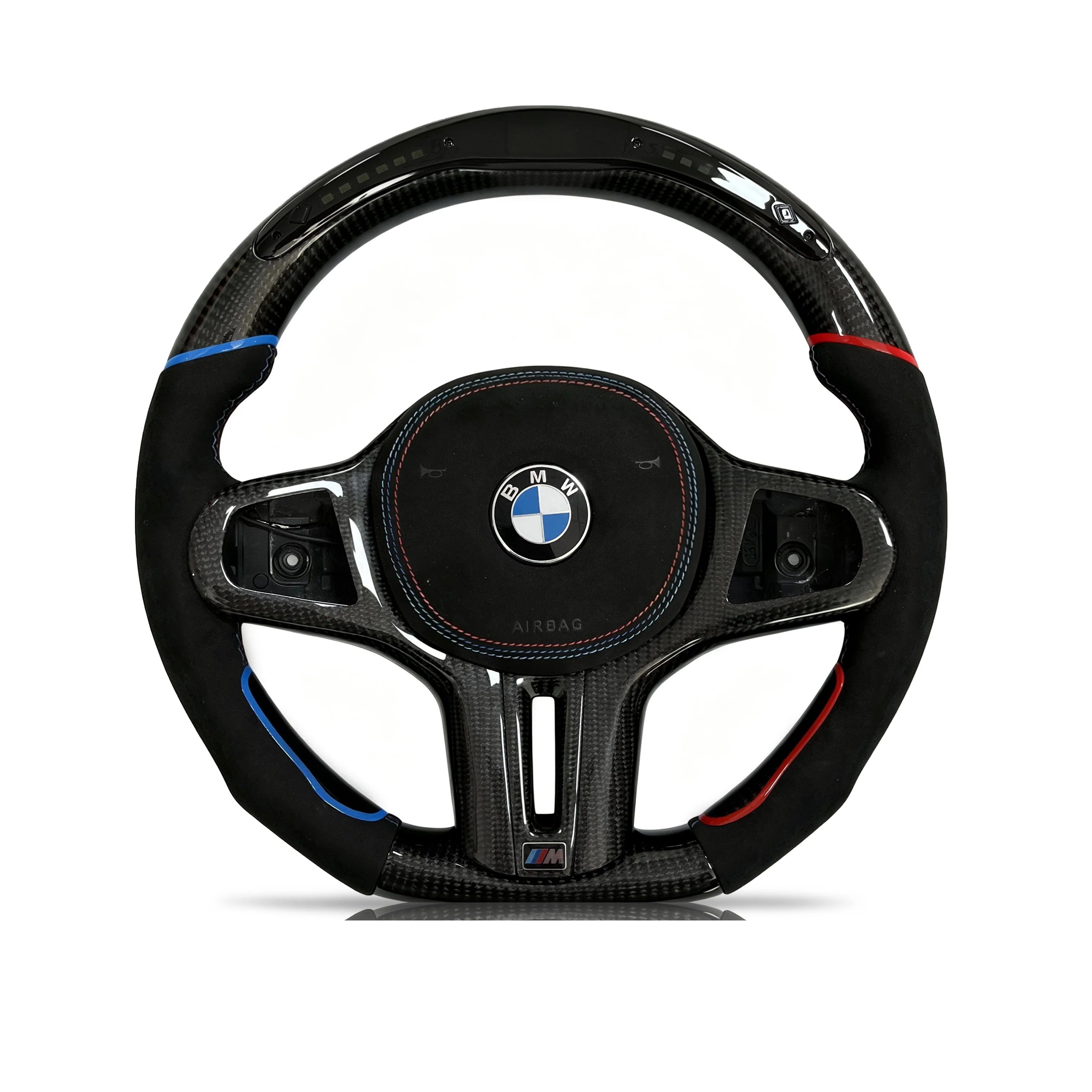 Steering wheel on a clean white background