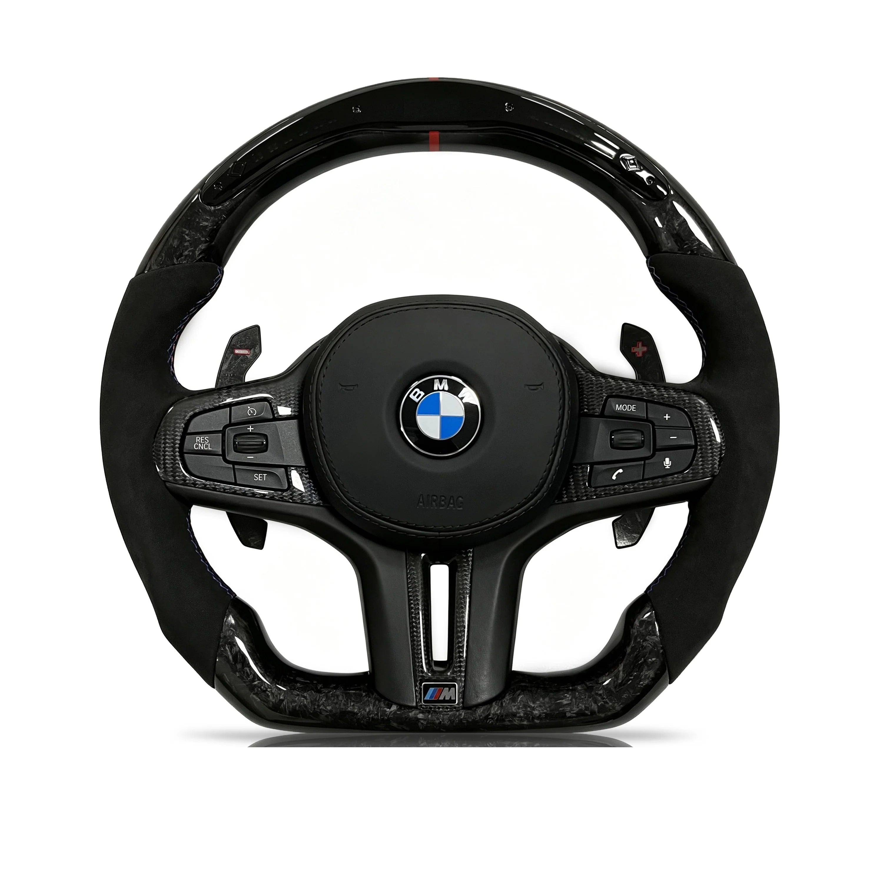 Steering wheel on a clean white background