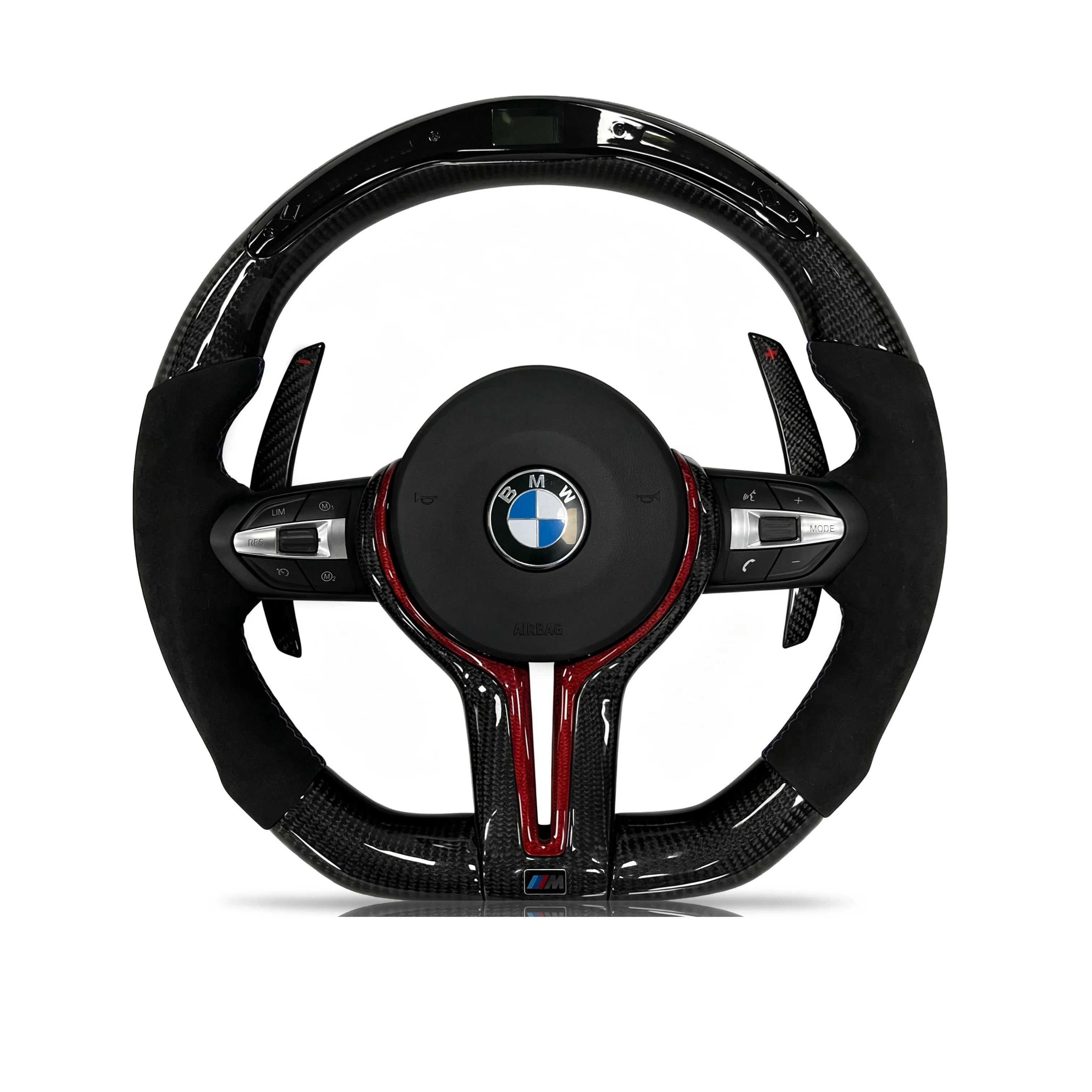 Steering wheel on a clean white background