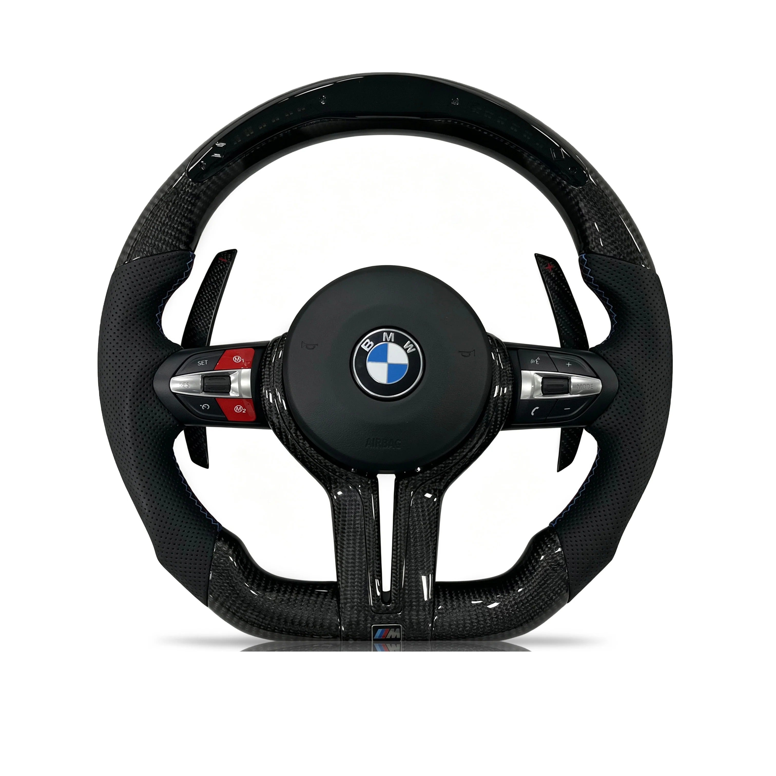 Steering wheel on a clean white background