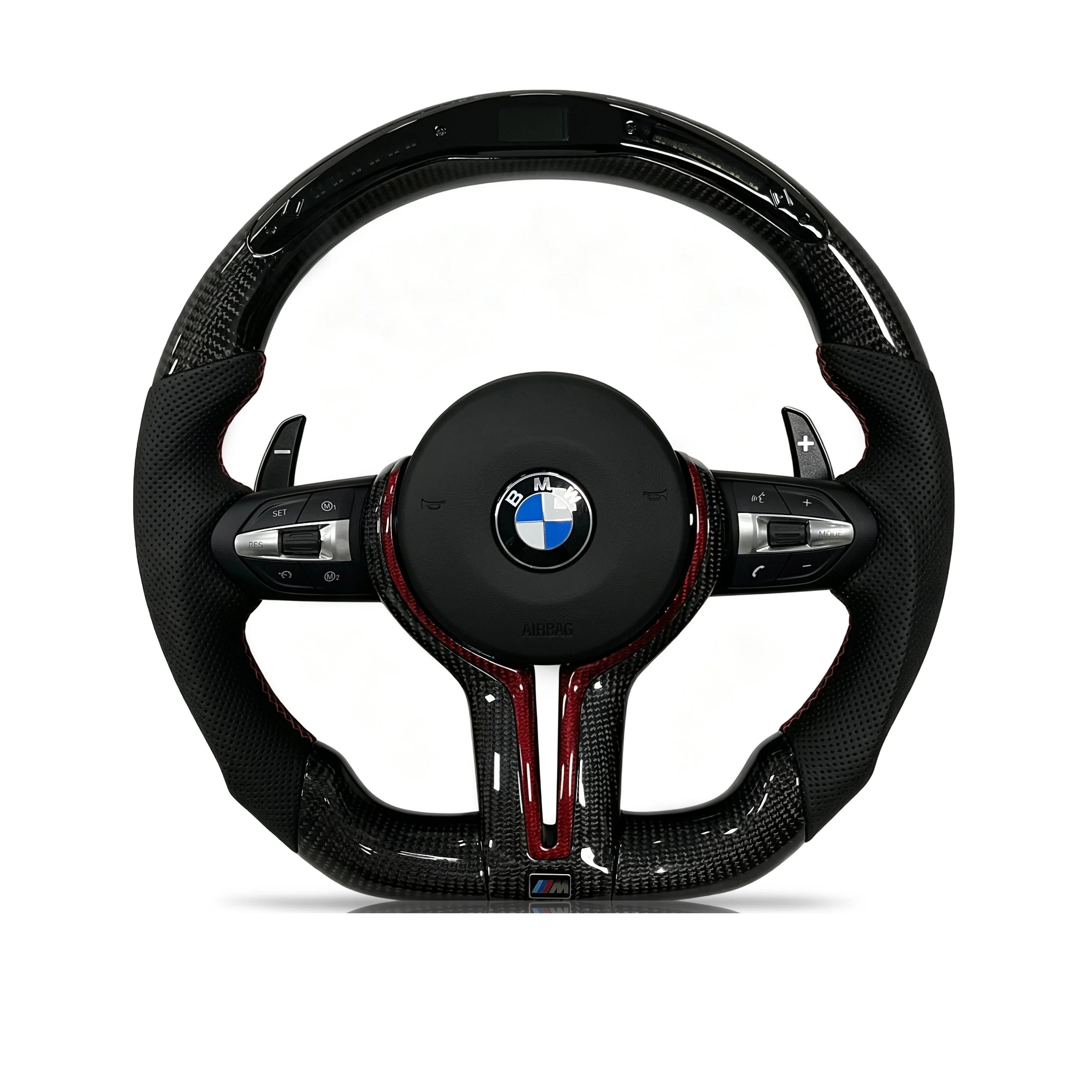 Steering wheel on a clean white background