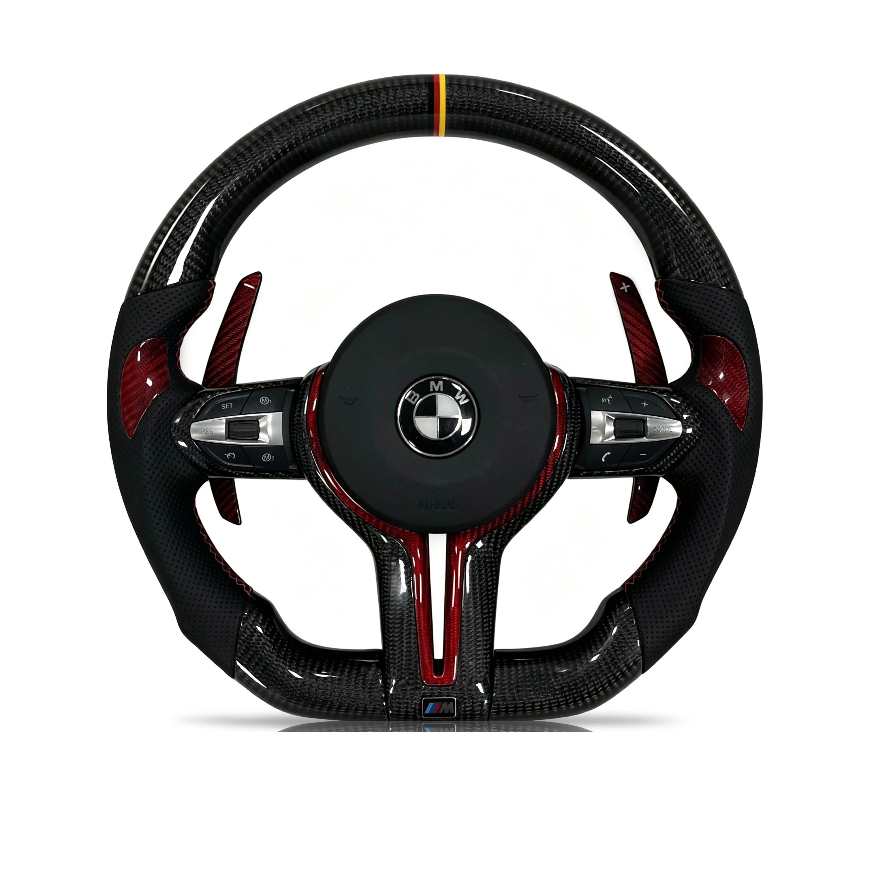 Steering wheel on a clean white background