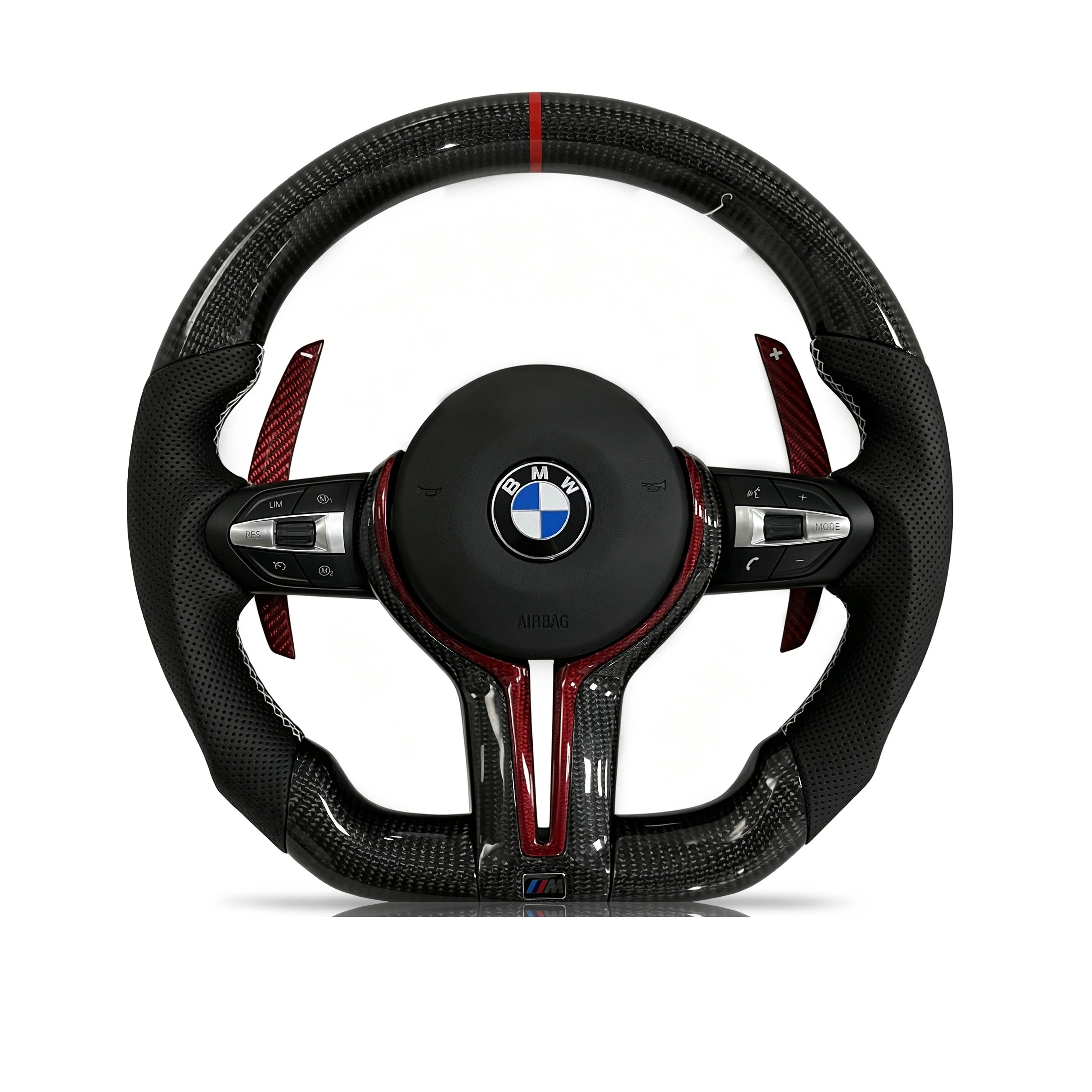 Steering wheel on a clean white background
