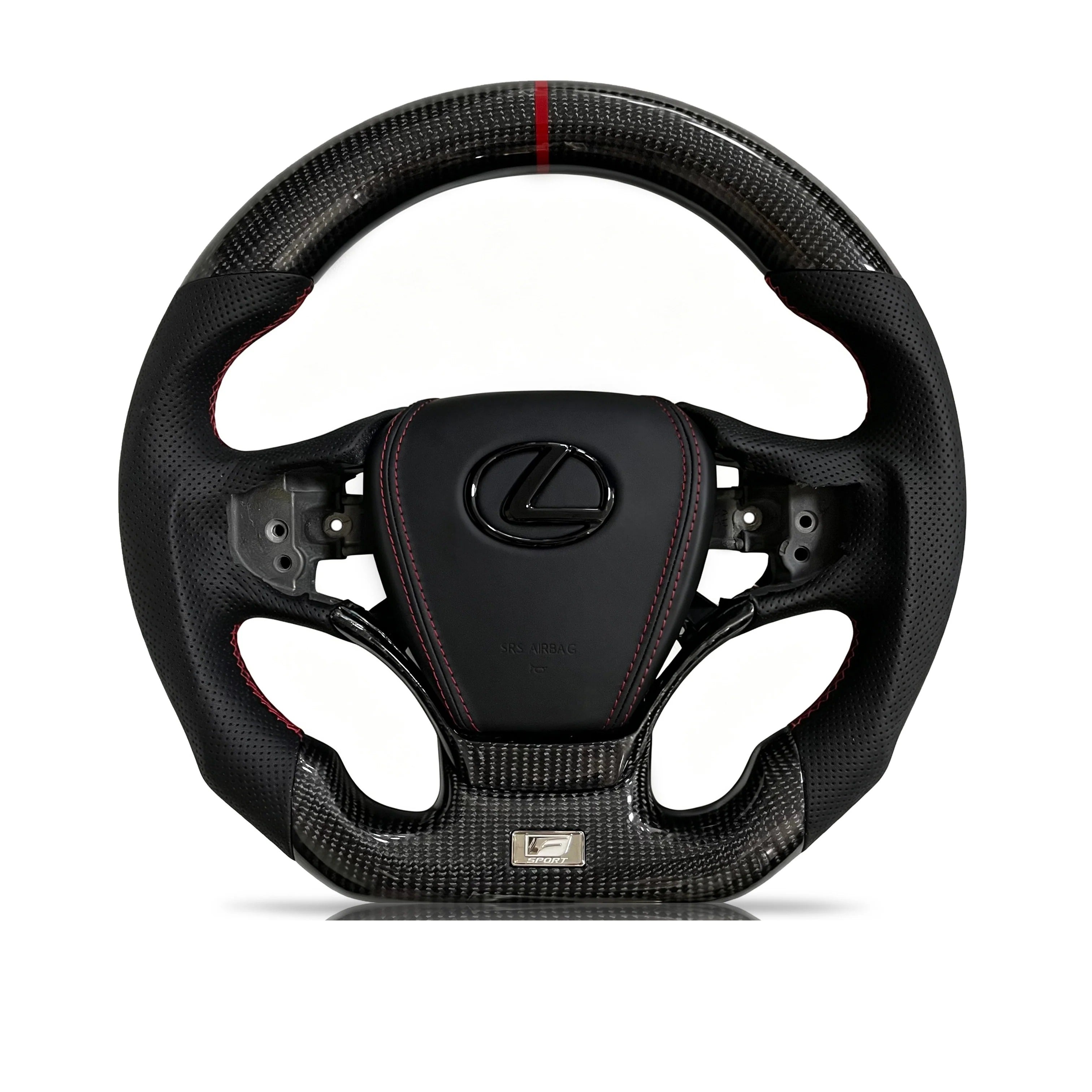 Steering wheel on a clean white background