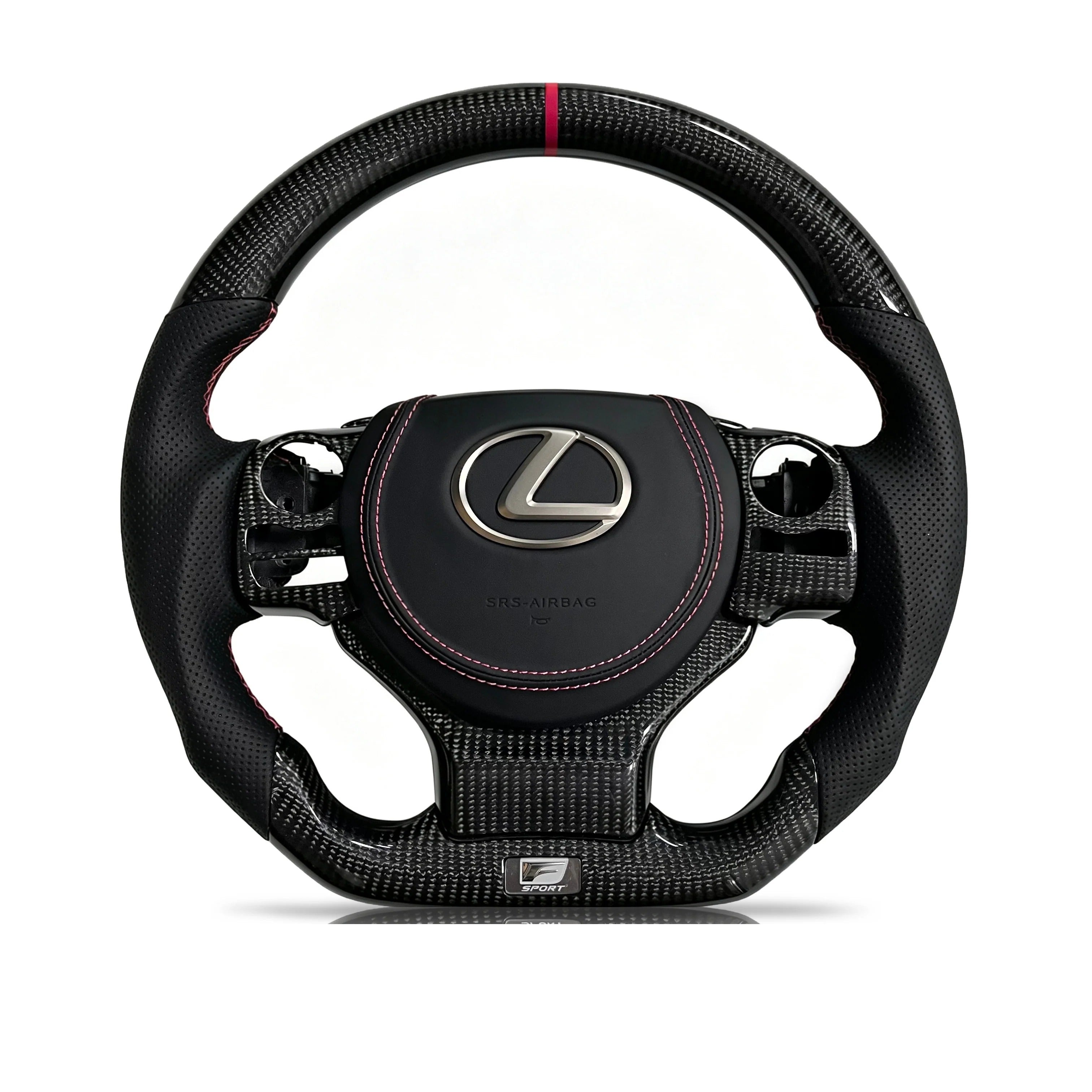 Steering wheel on a clean white background