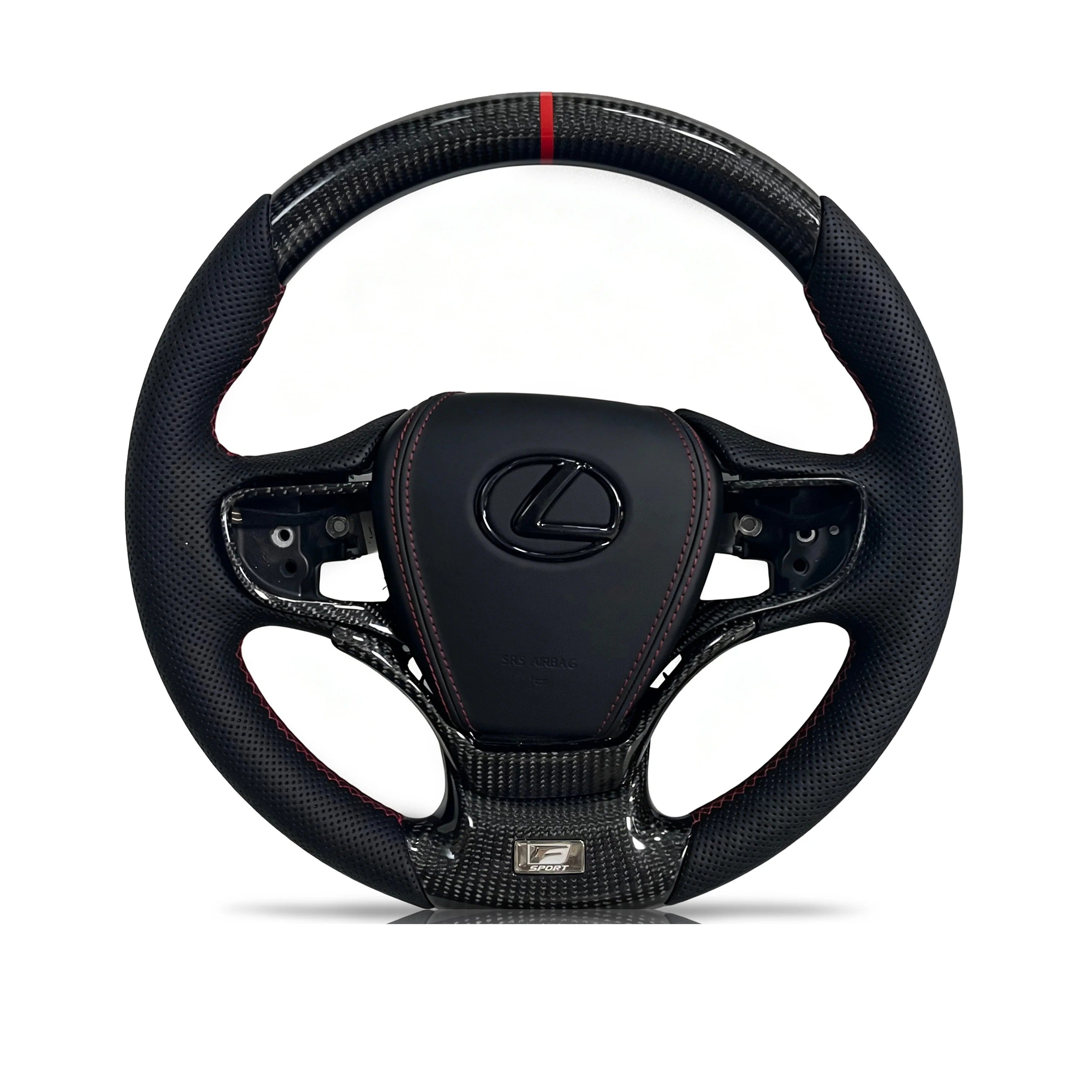Steering wheel on a clean white background