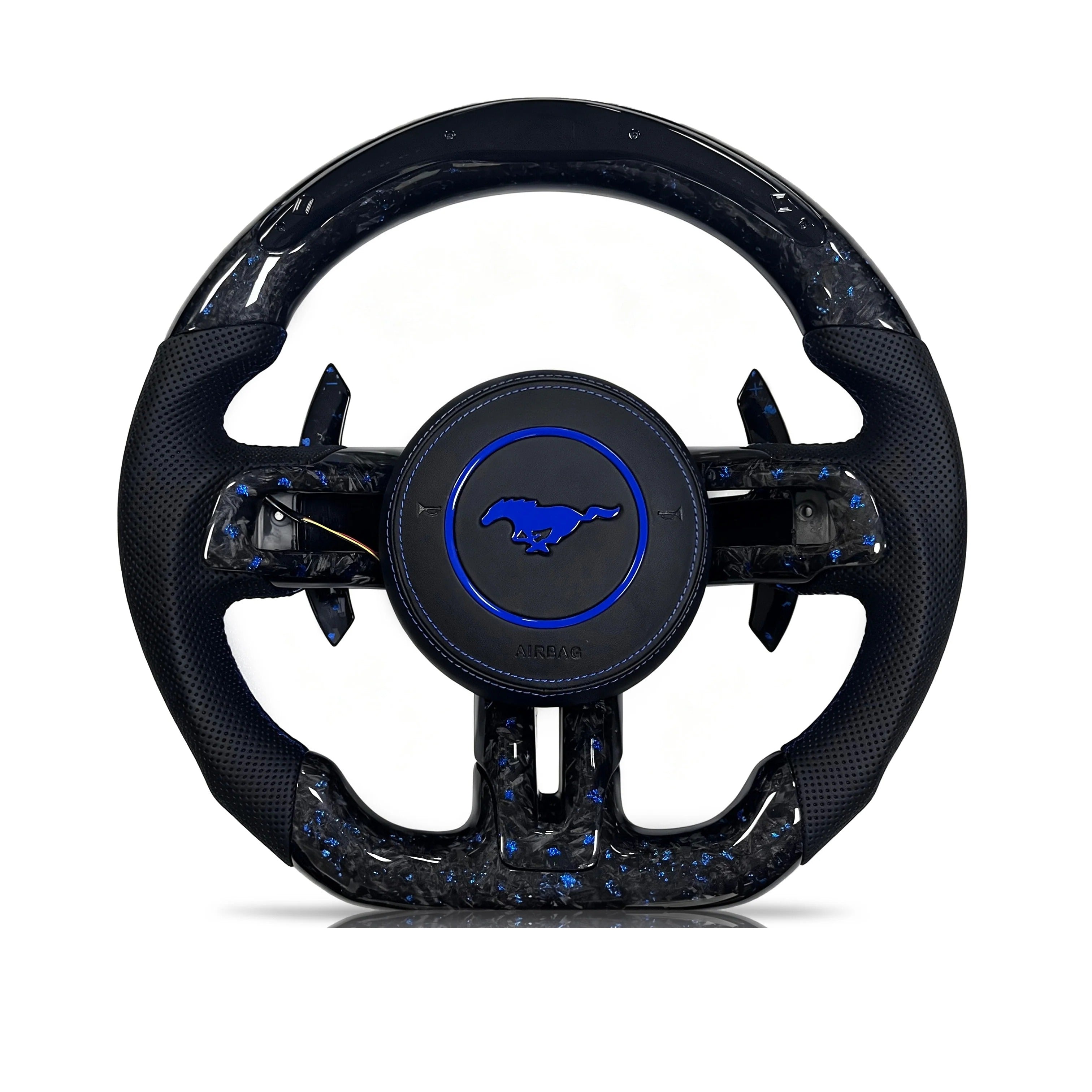 Steering wheel on a clean white background