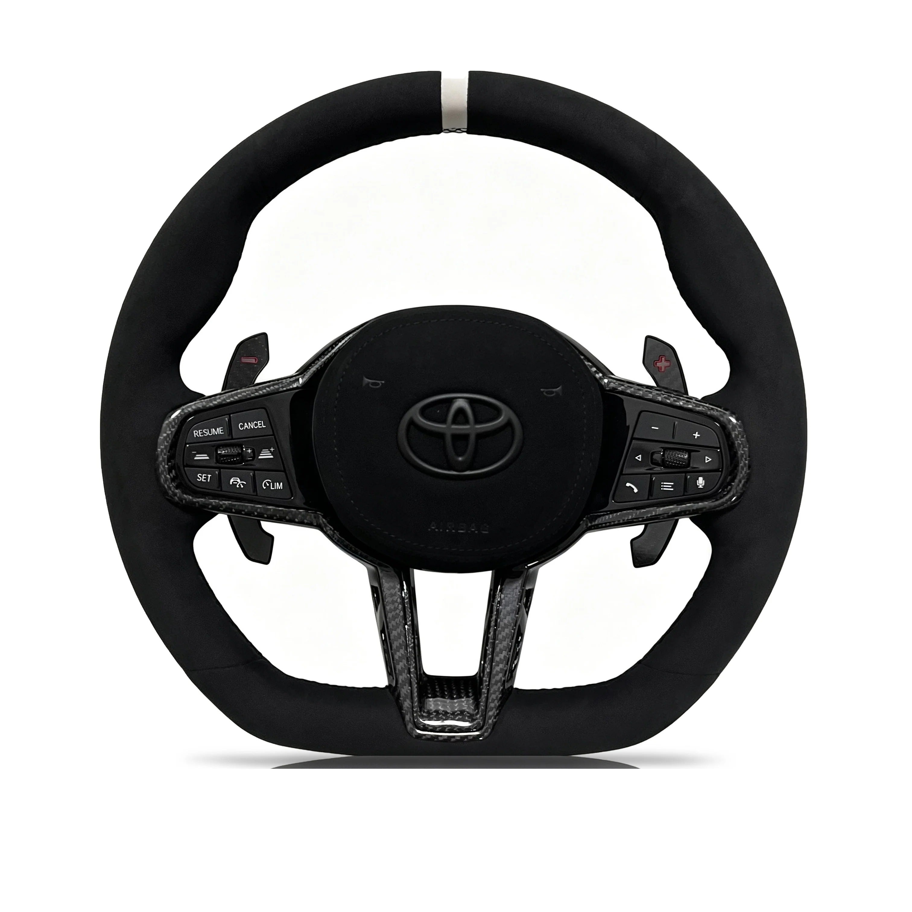 Steering wheel on a clean white background
