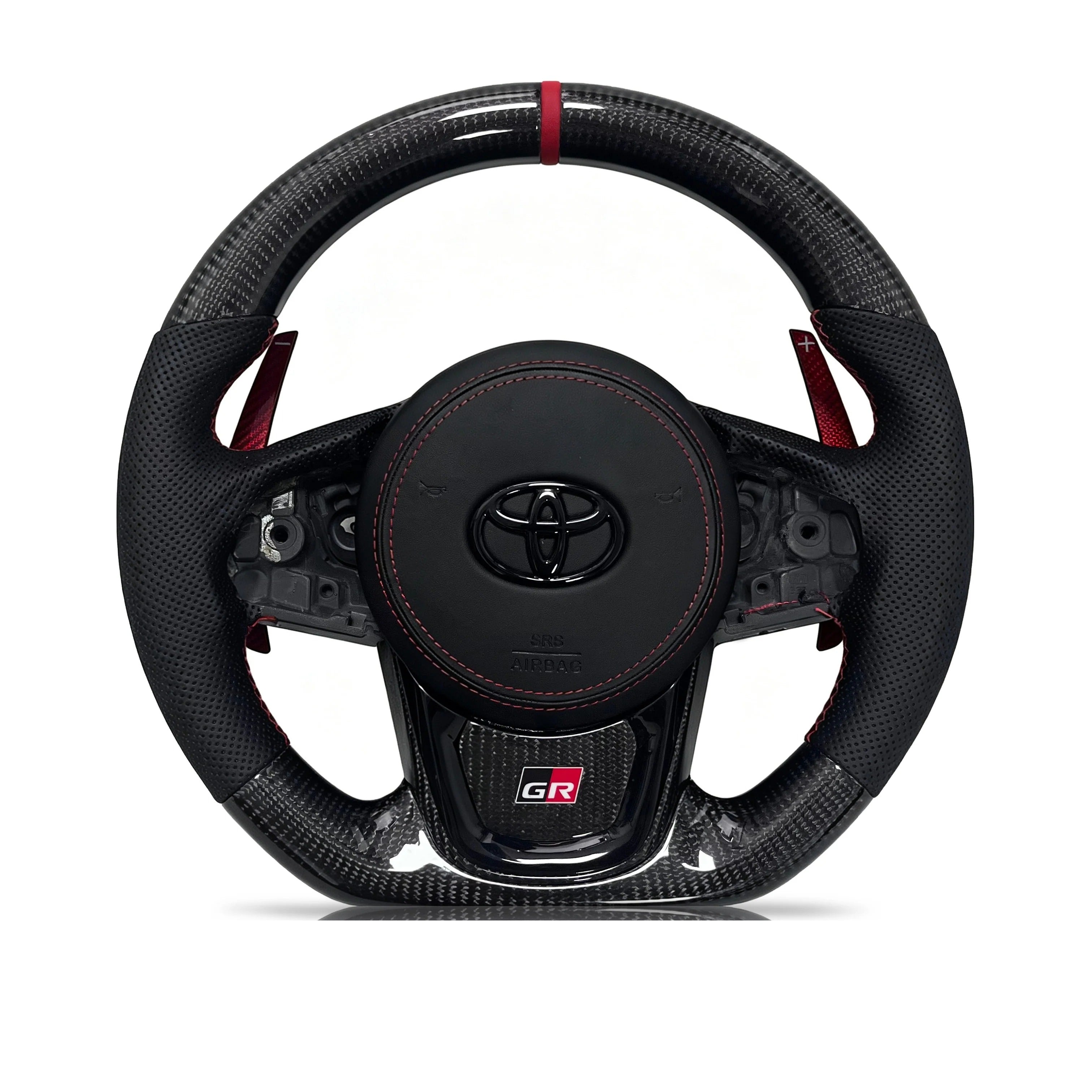 Steering wheel on a clean white background