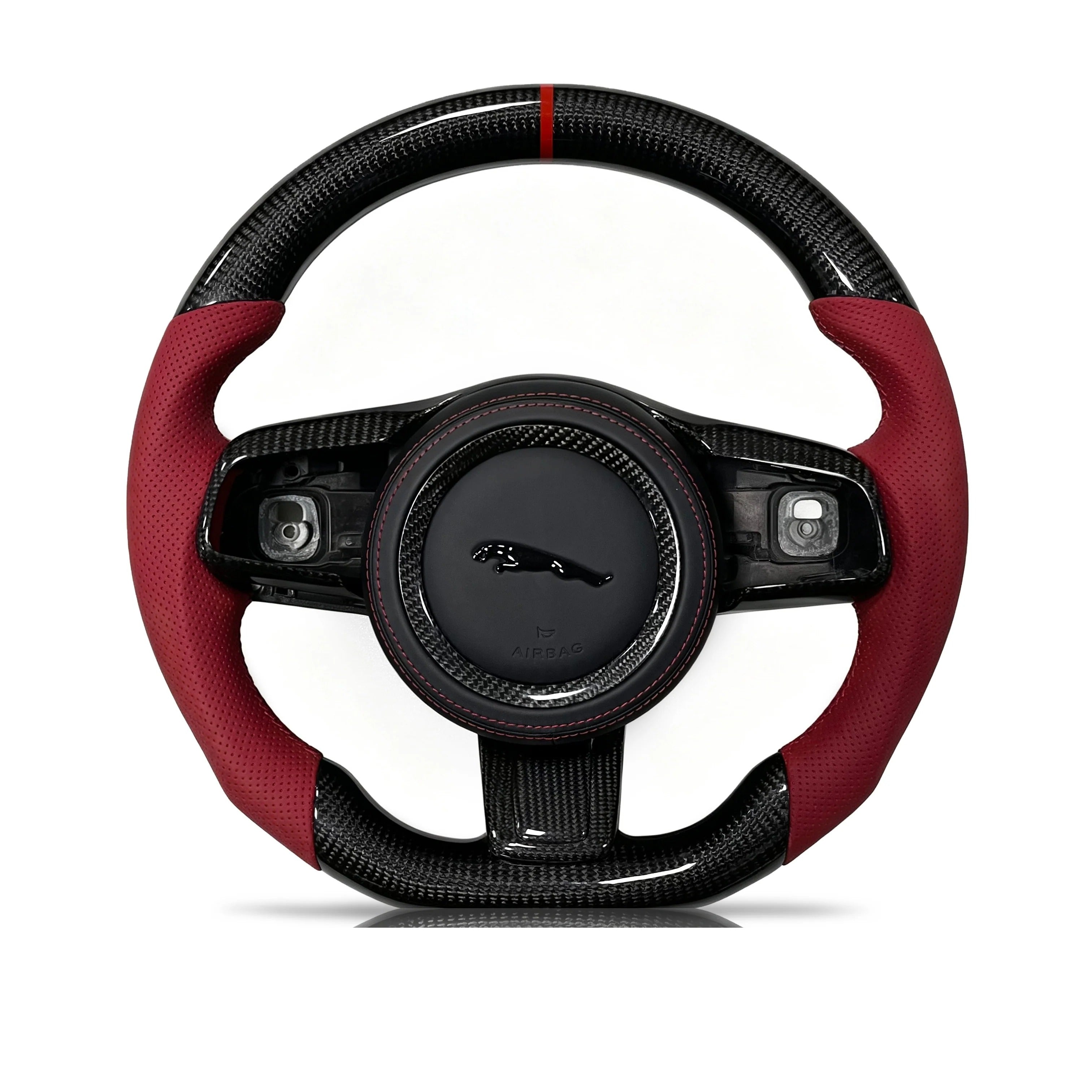 Steering wheel on a clean white background