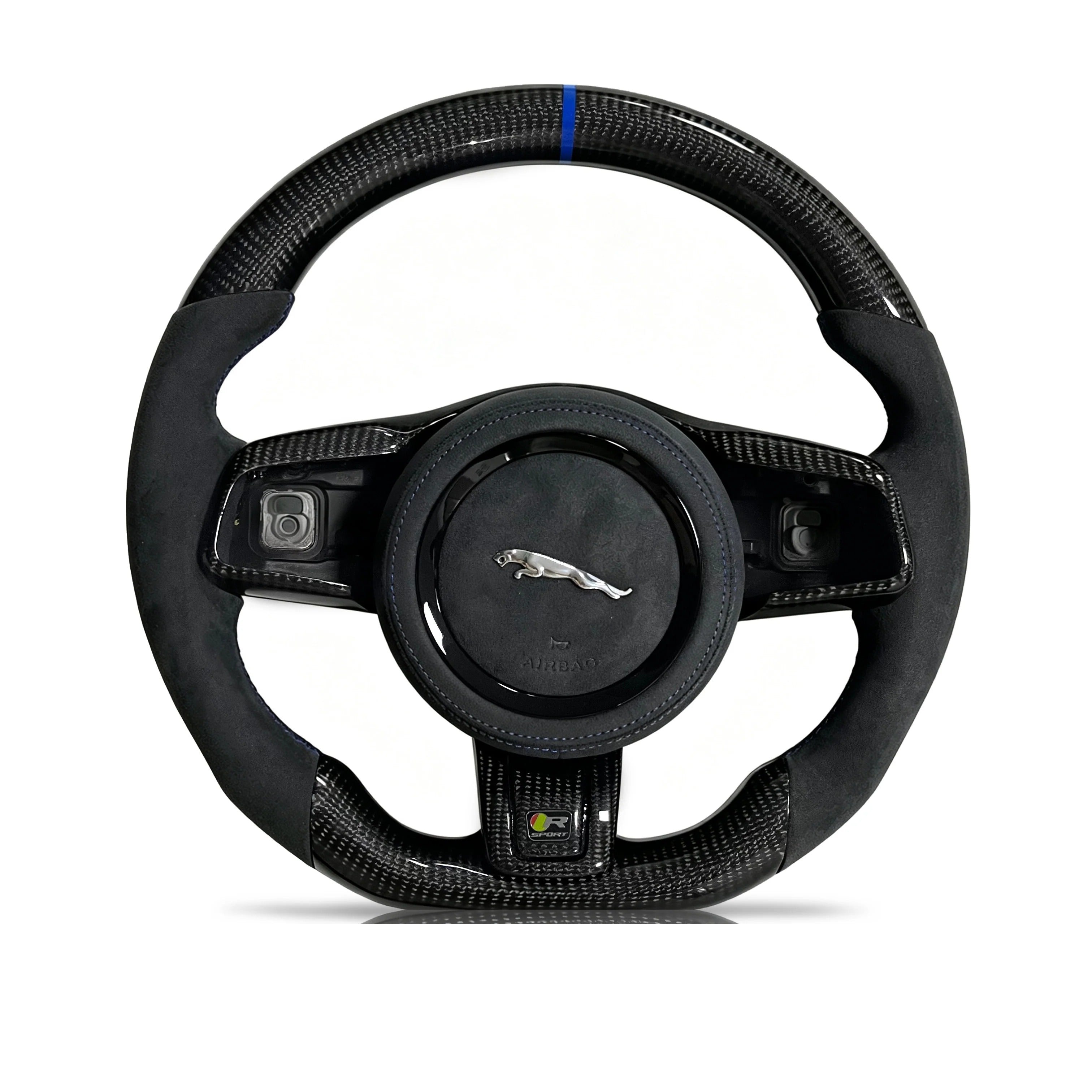 Steering wheel on a clean white background