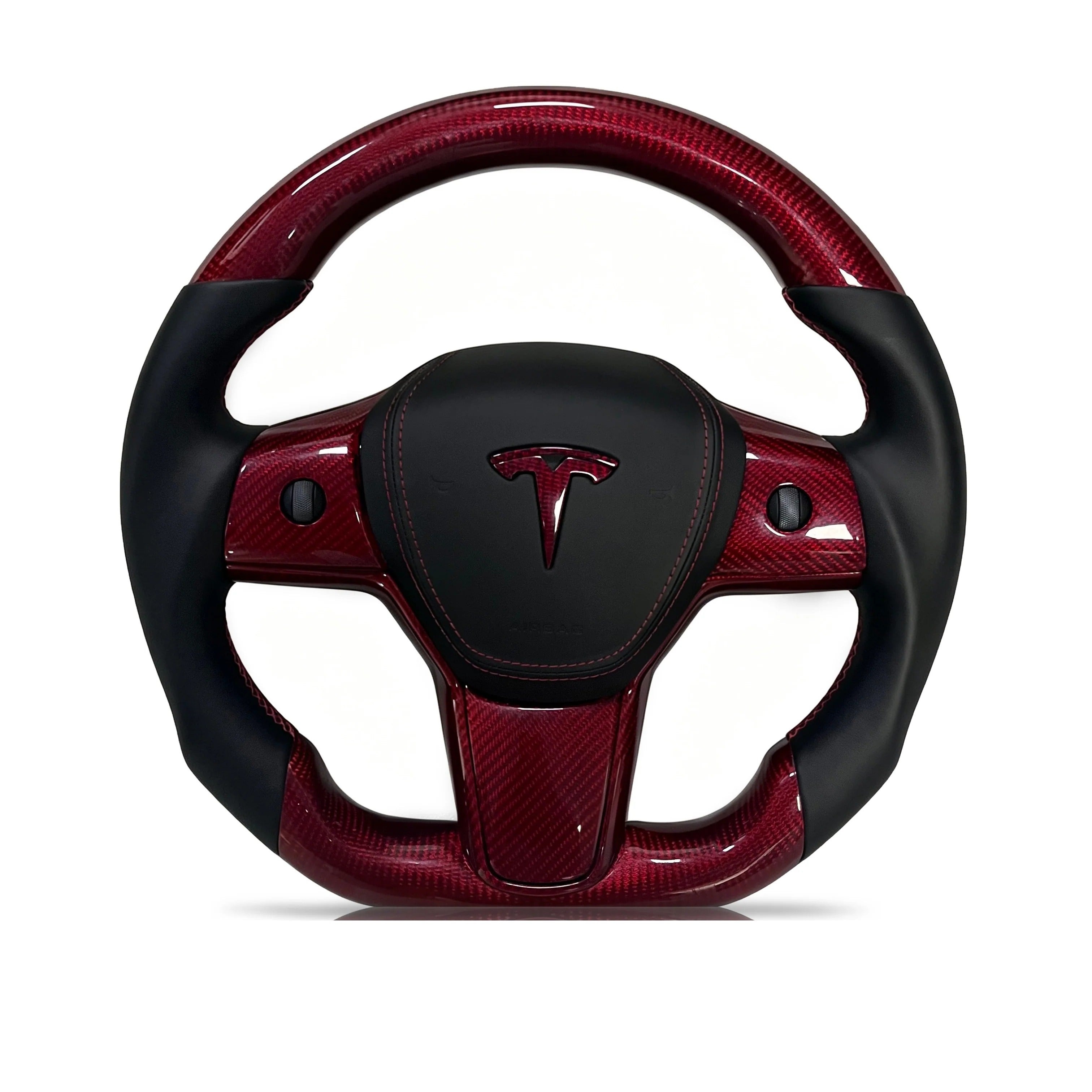 Steering wheel on a clean white background