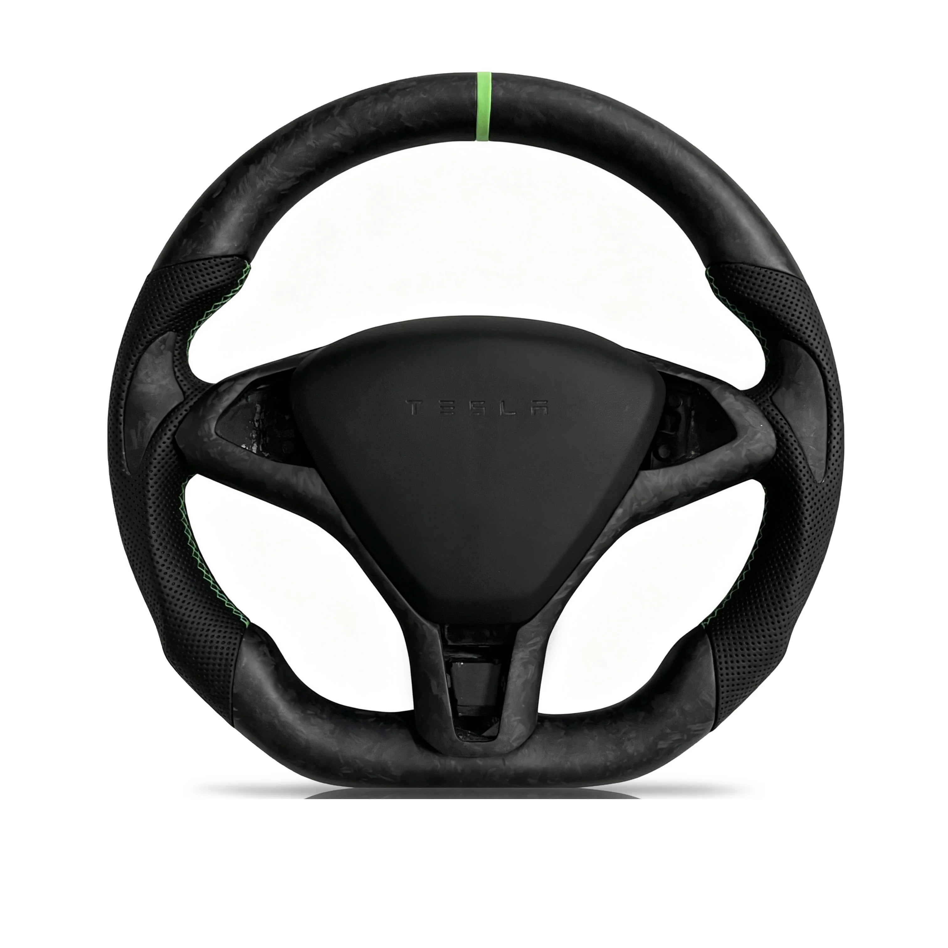 Steering wheel on a clean white background