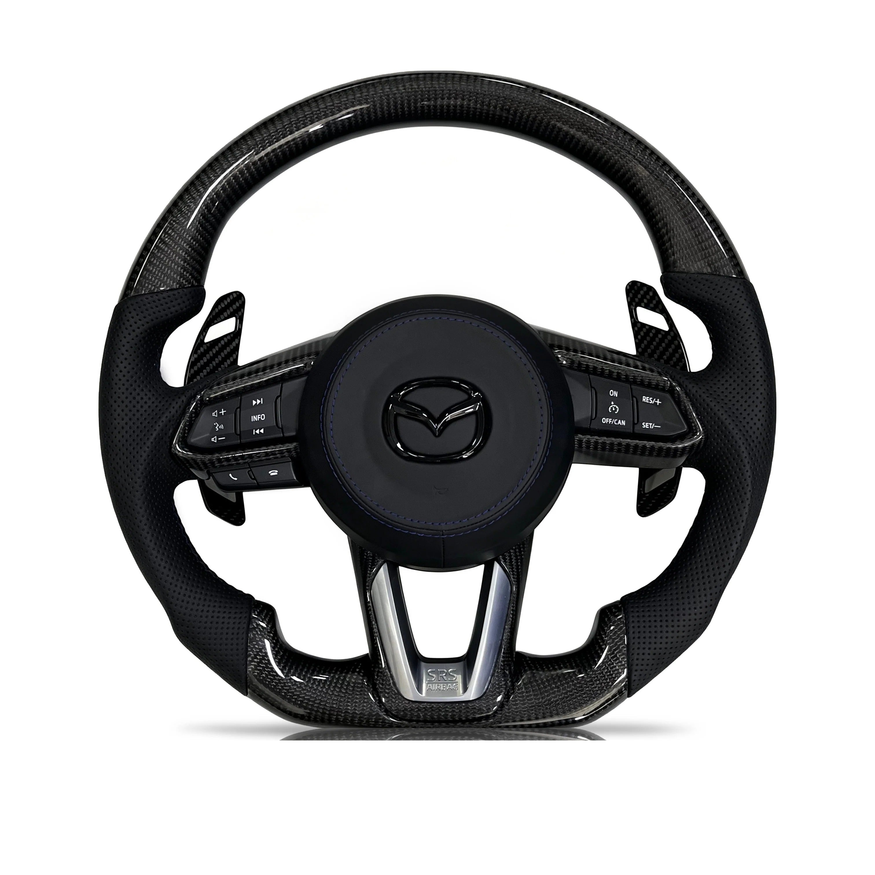Steering wheel on a clean white background