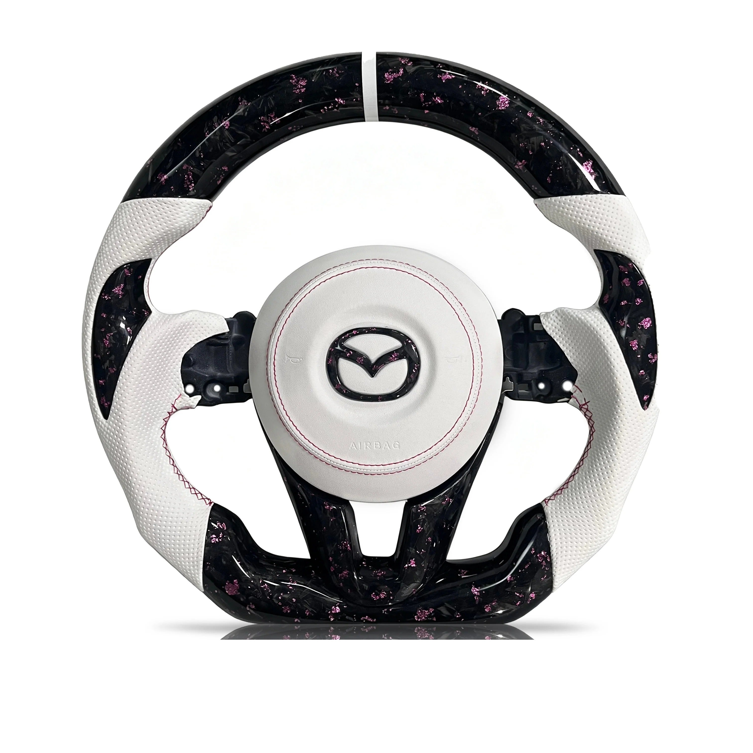 Steering wheel on a clean white background