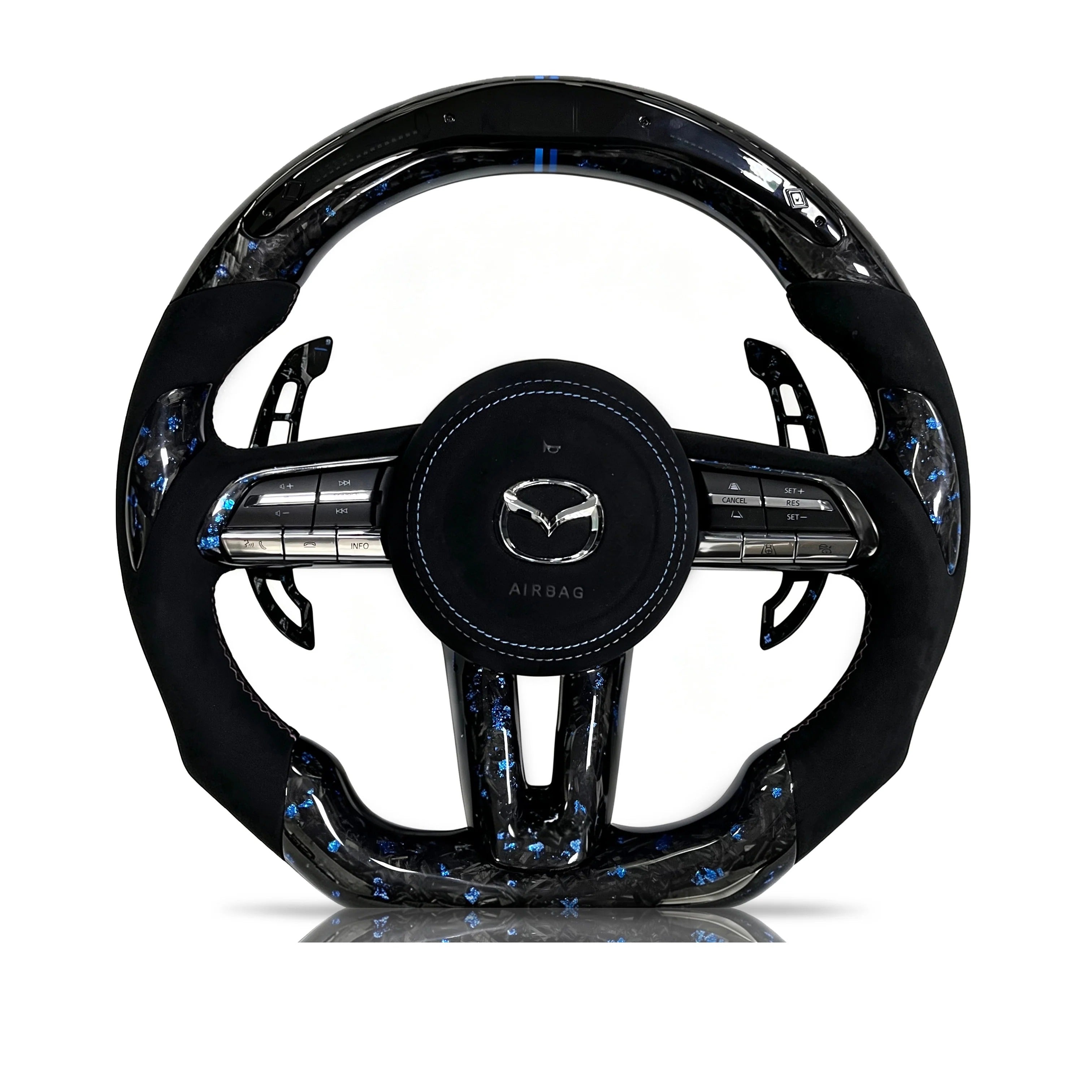 Steering wheel on a clean white background