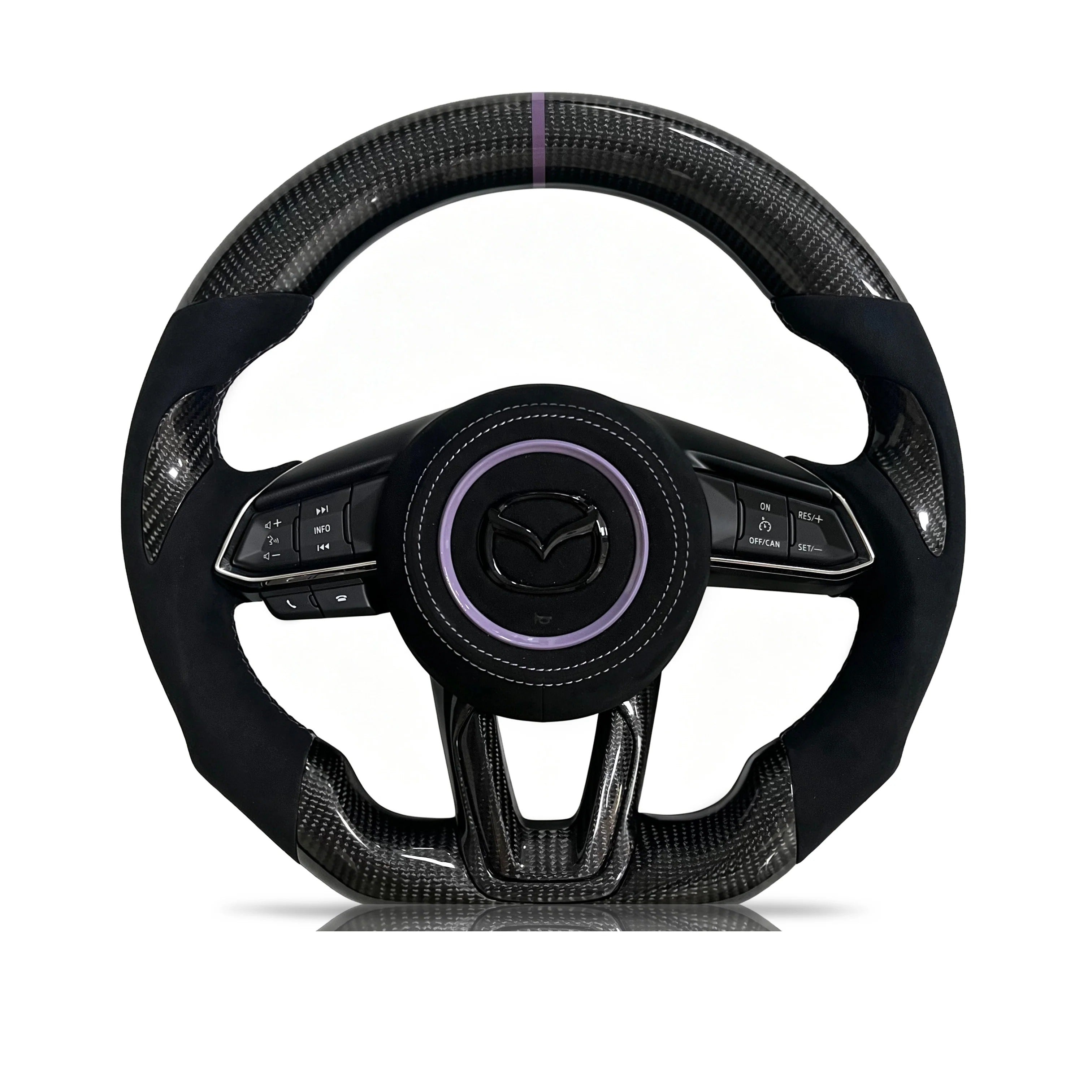Steering wheel on a clean white background