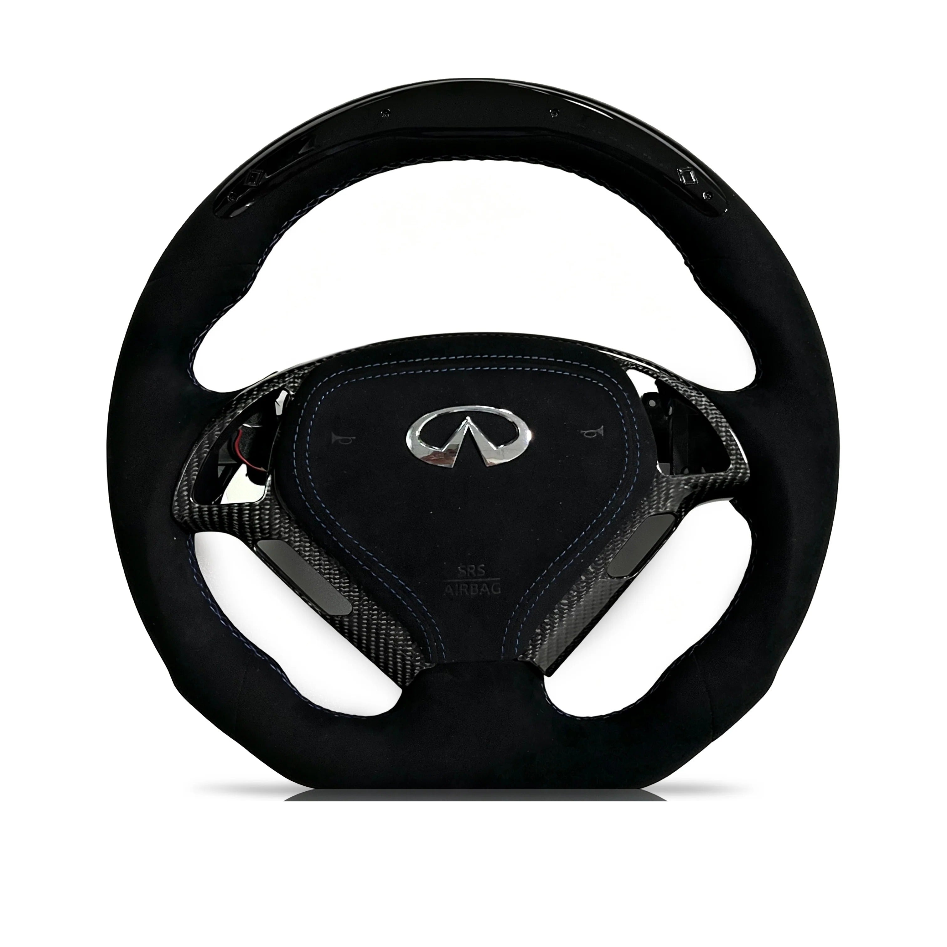 Steering wheel on a clean white background
