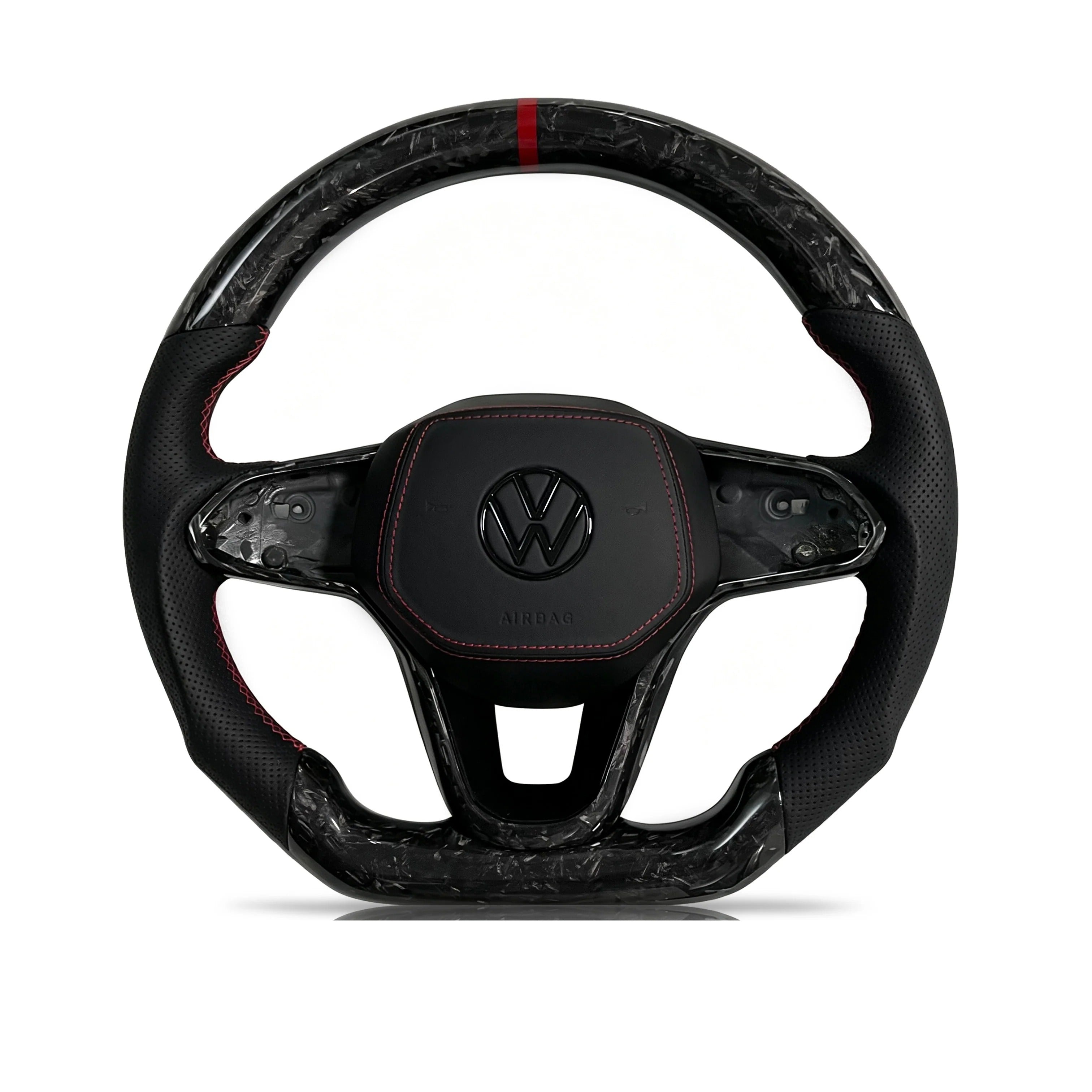 Steering wheel on a clean white background