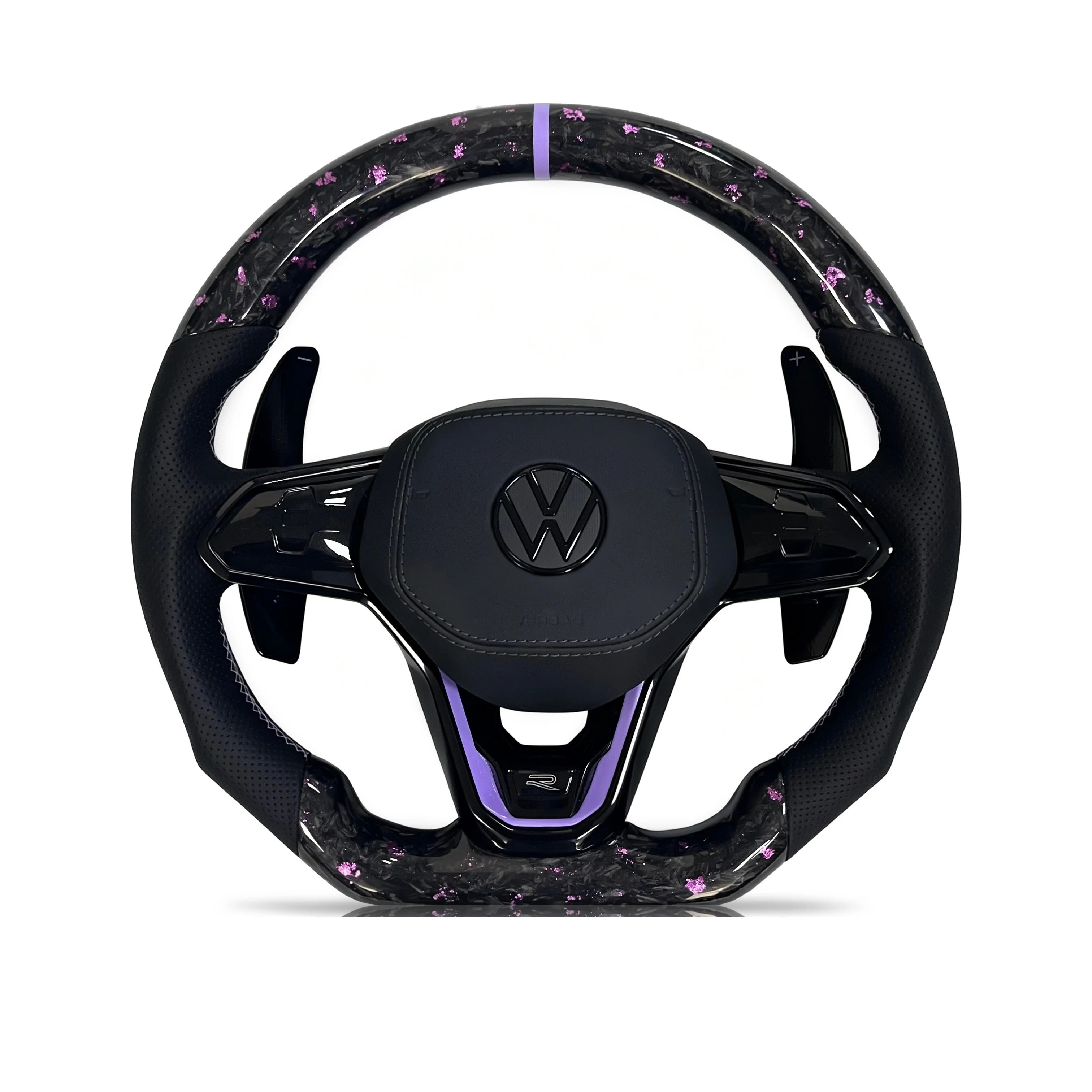 Steering wheel on a clean white background