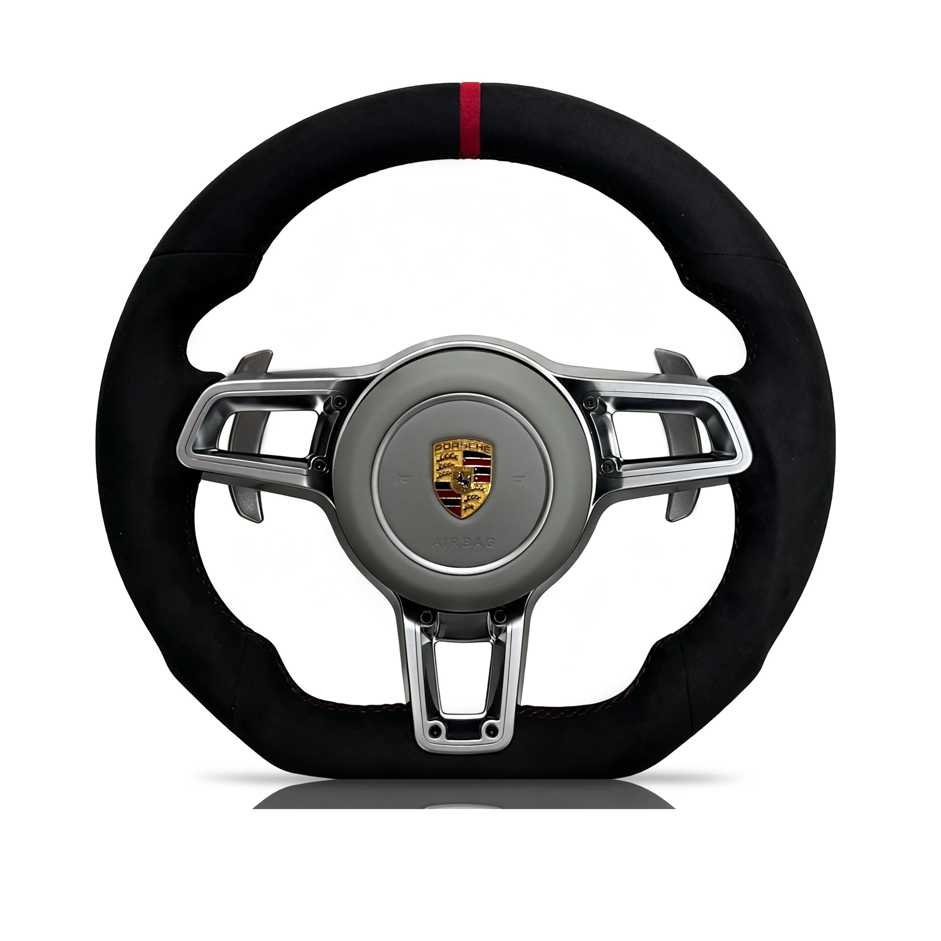 Steering wheel on a clean white background