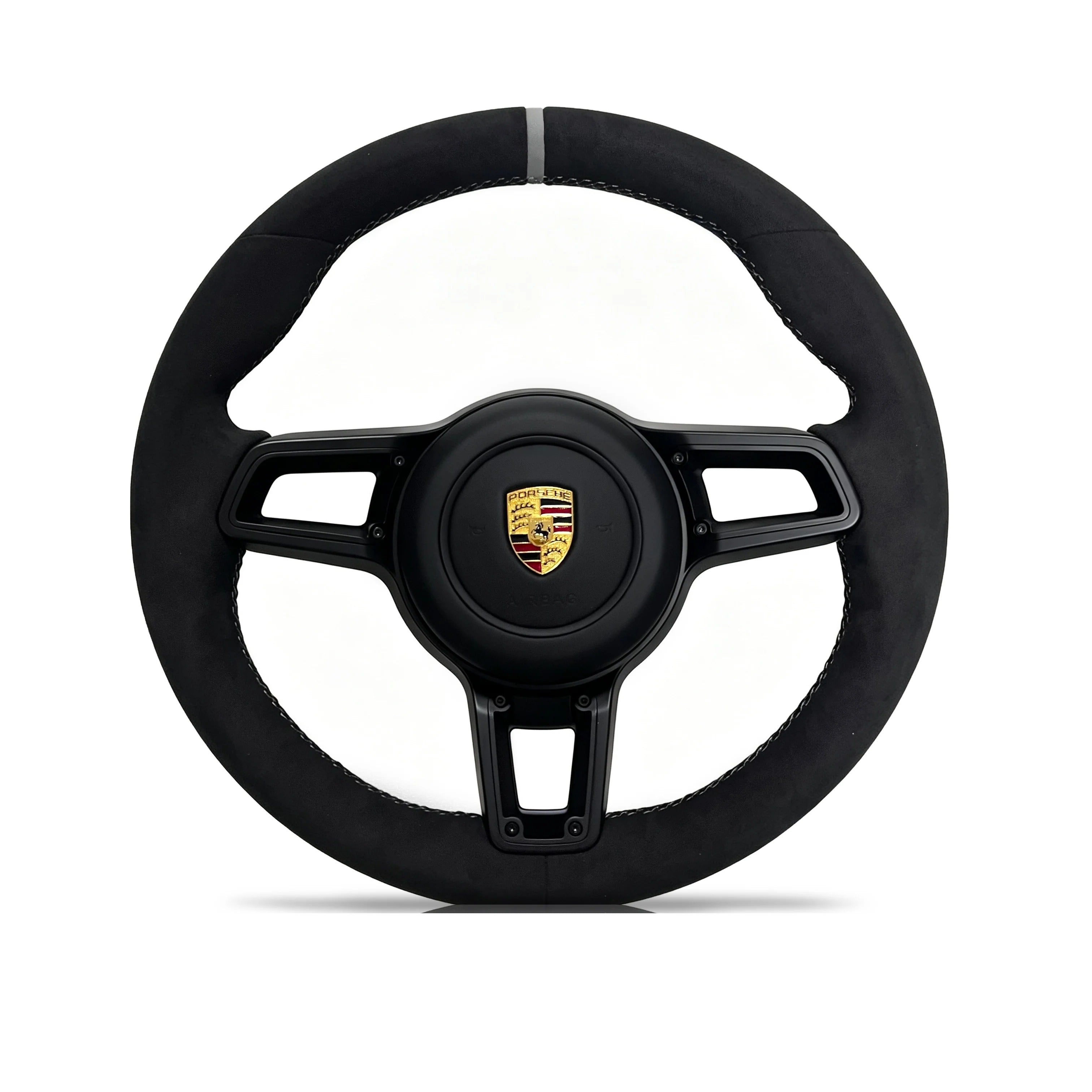 Steering wheel on a clean white background