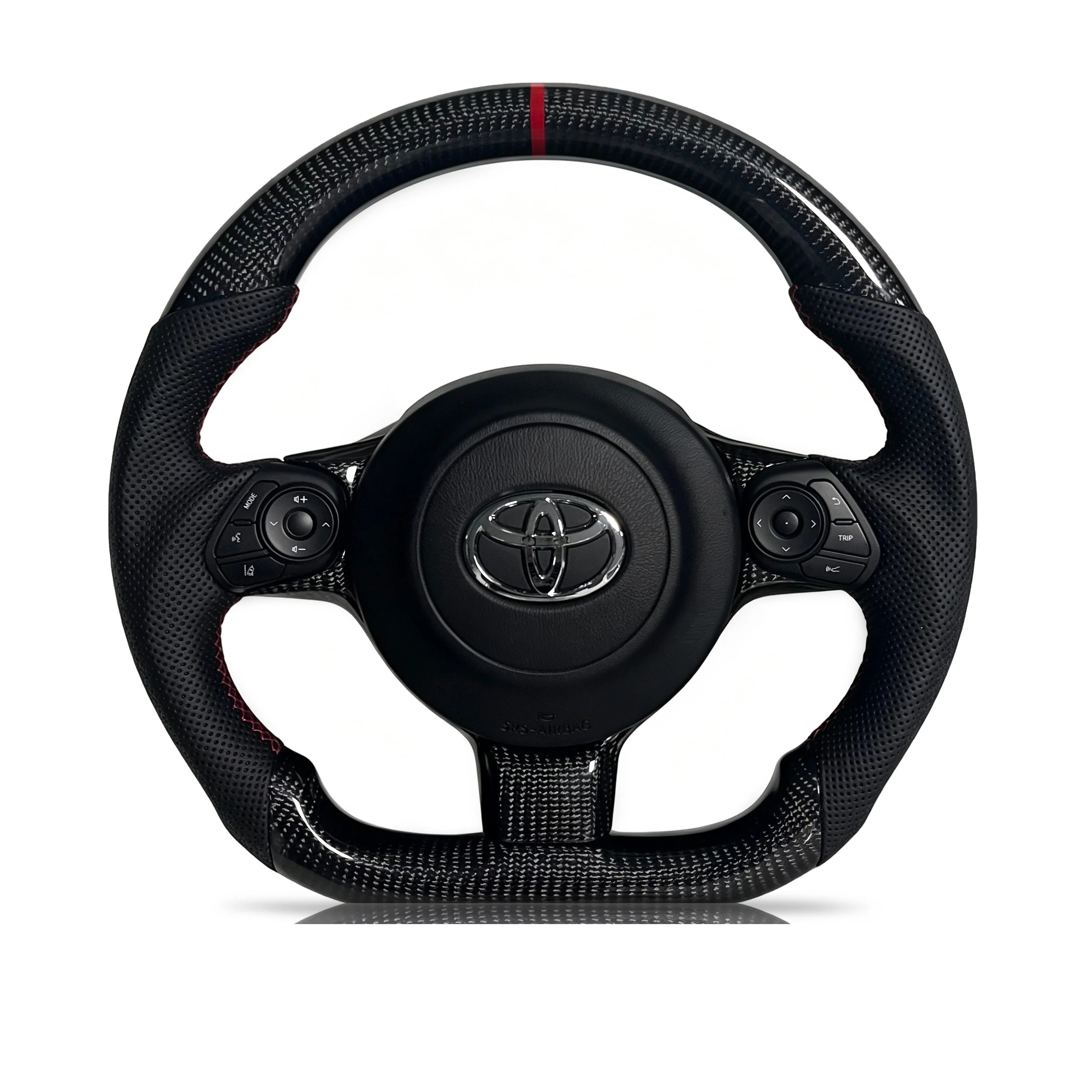Steering wheel on a clean white background