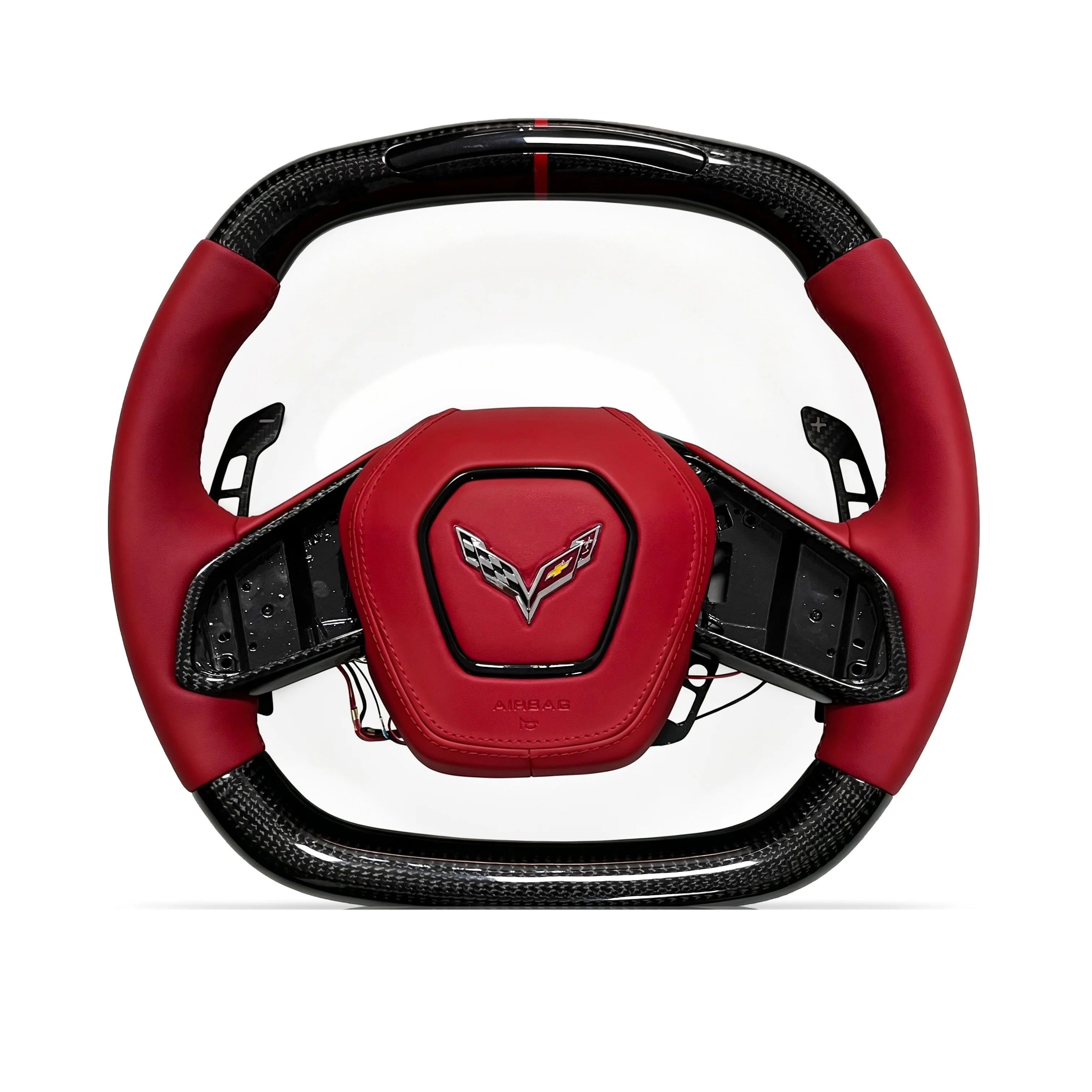 Steering wheel on a clean white background