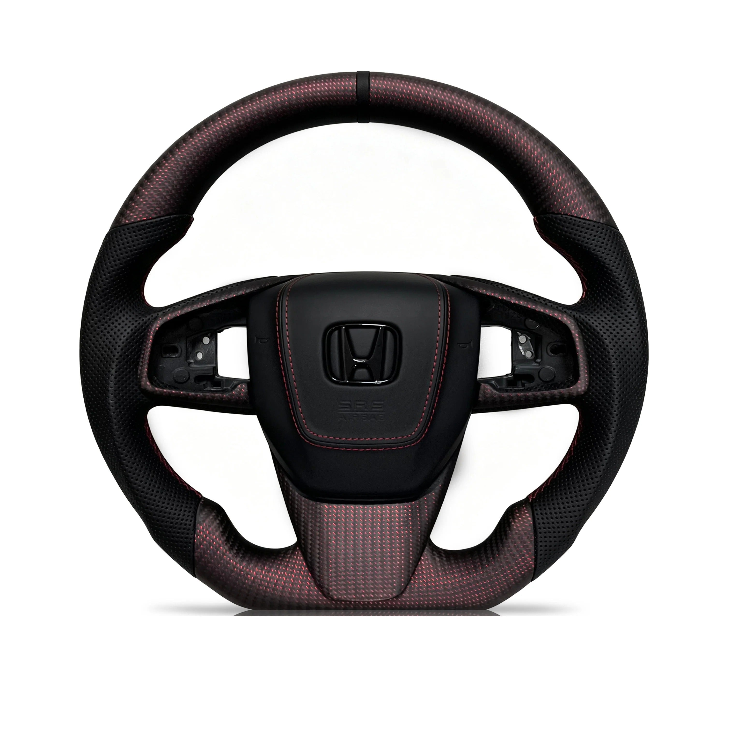 Steering wheel on a clean white background