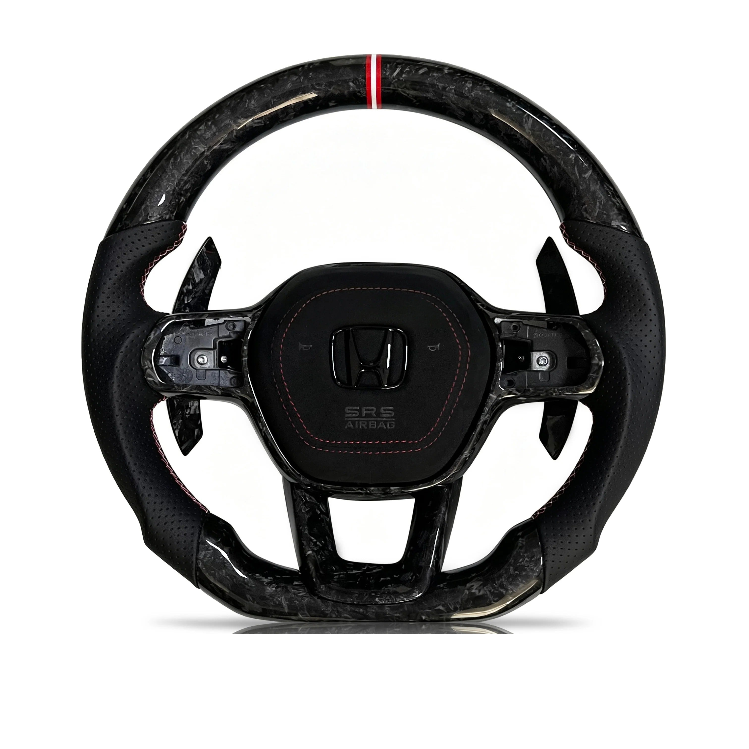 Steering wheel on a clean white background