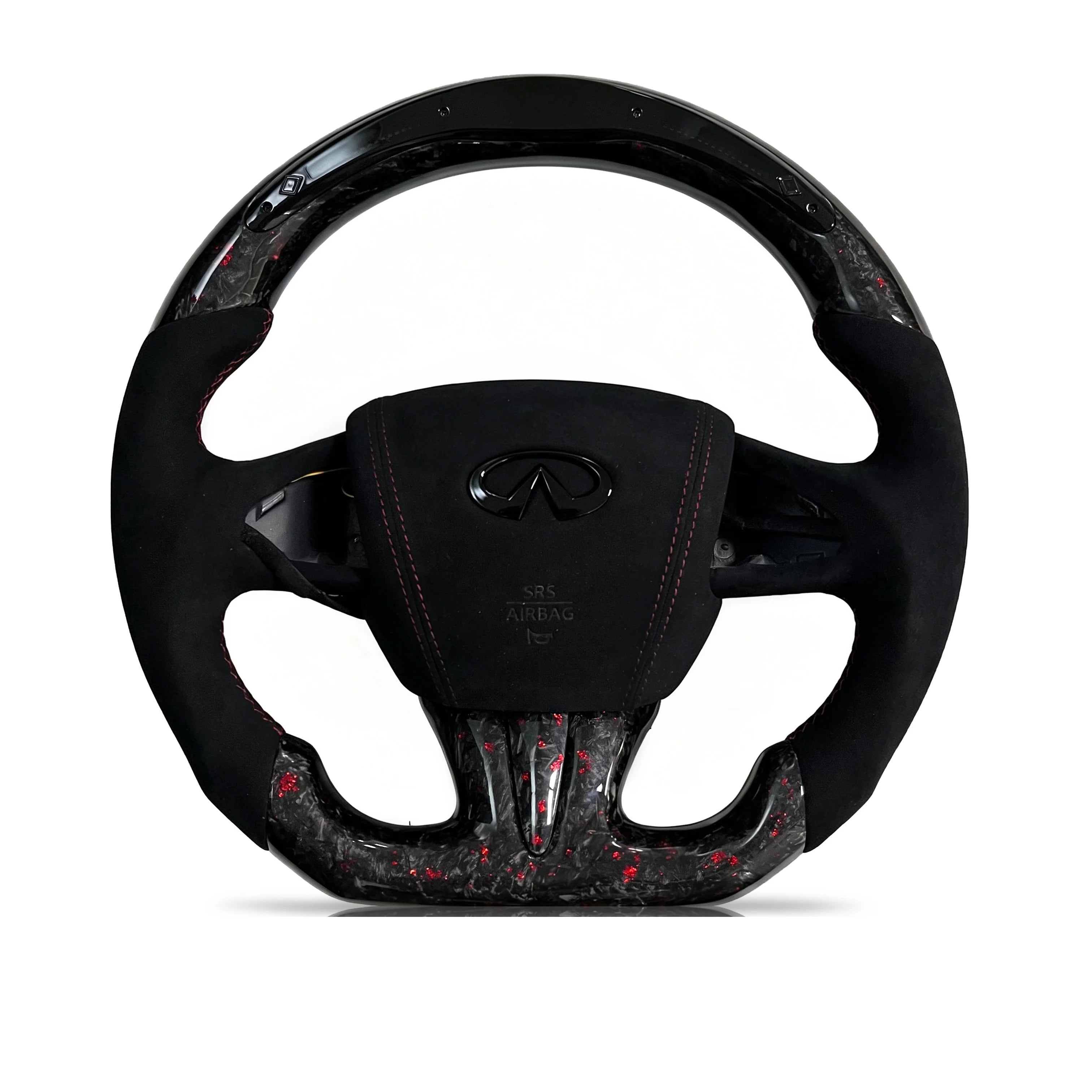 Steering wheel on a clean white background
