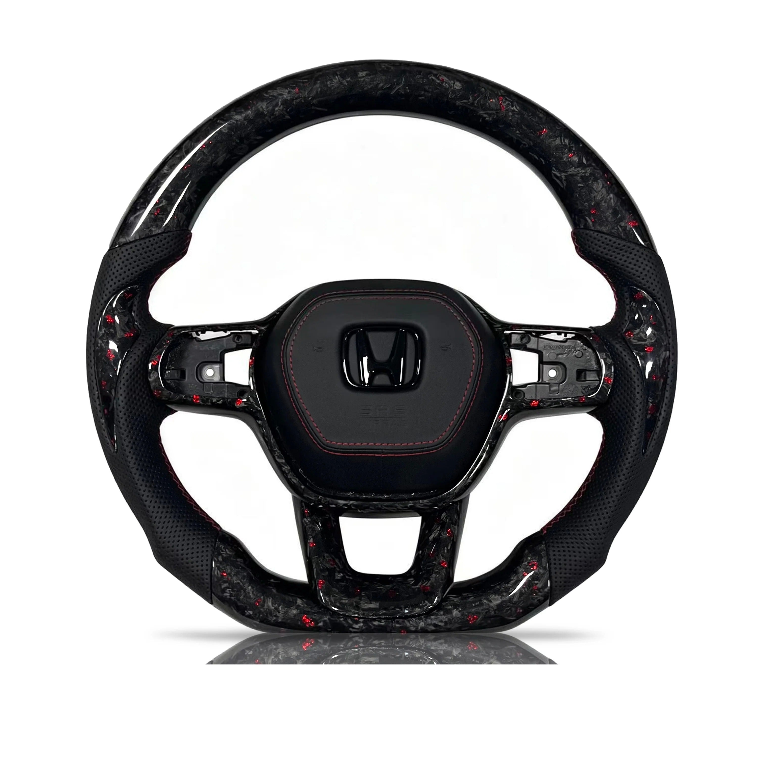 Steering wheel on a clean white background