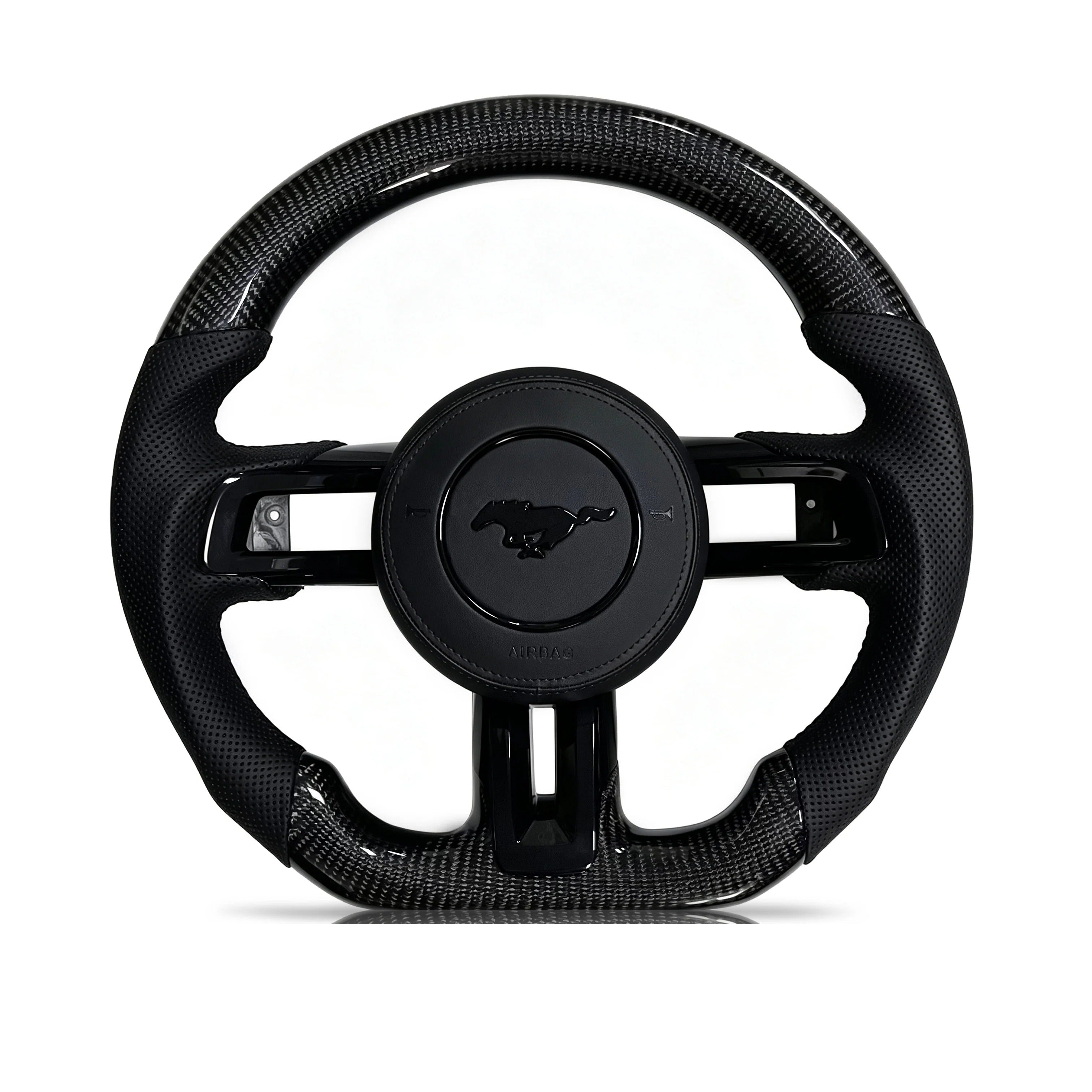 Steering wheel on a clean white background