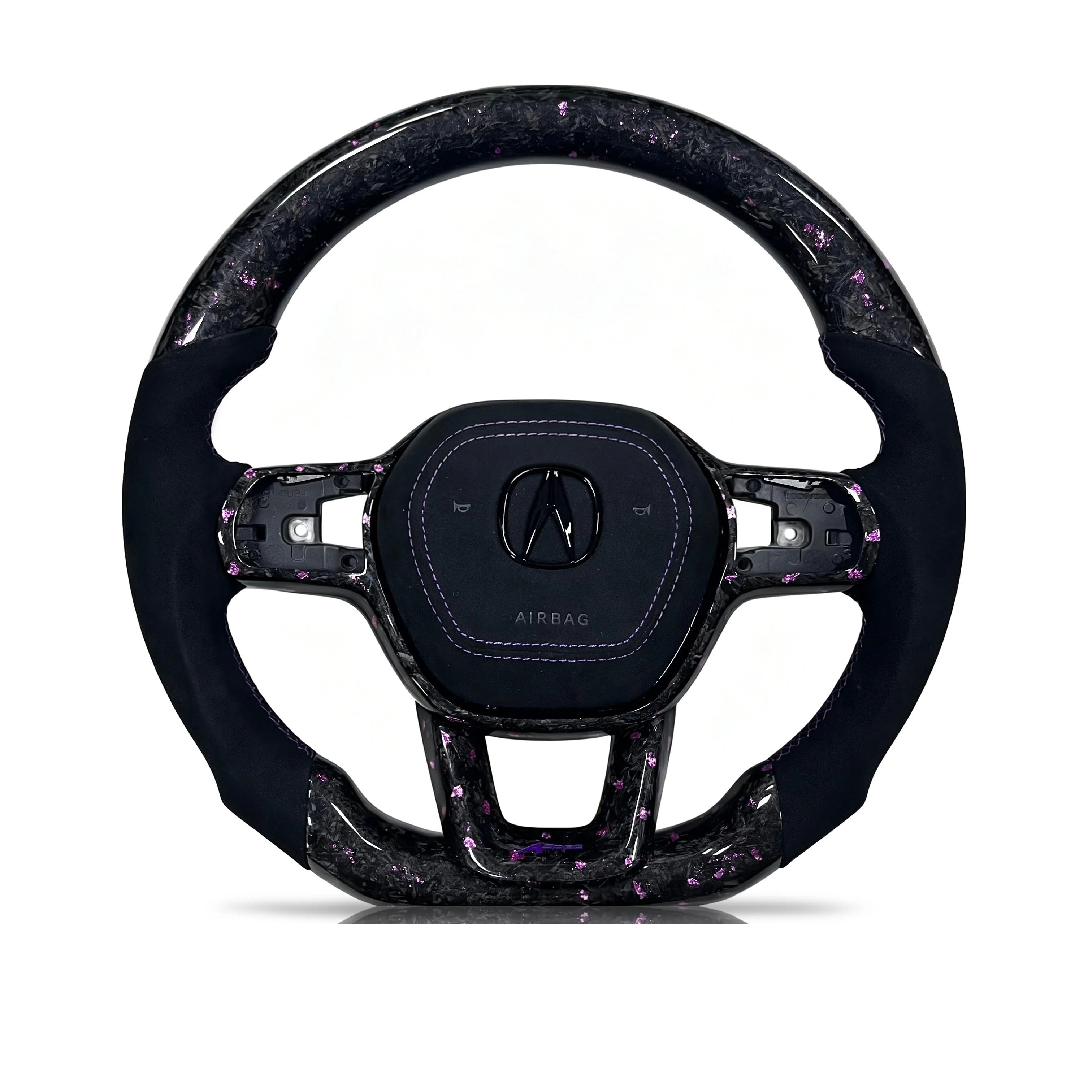Steering wheel on a clean white background