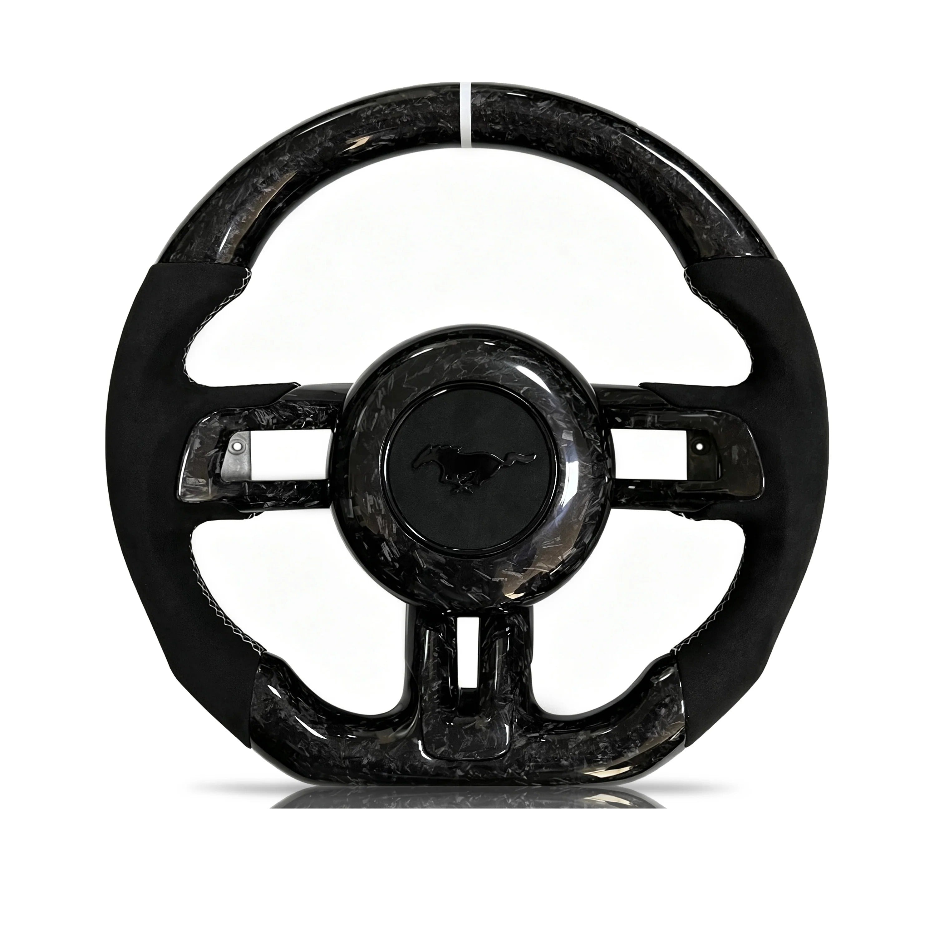 Steering wheel on a clean white background