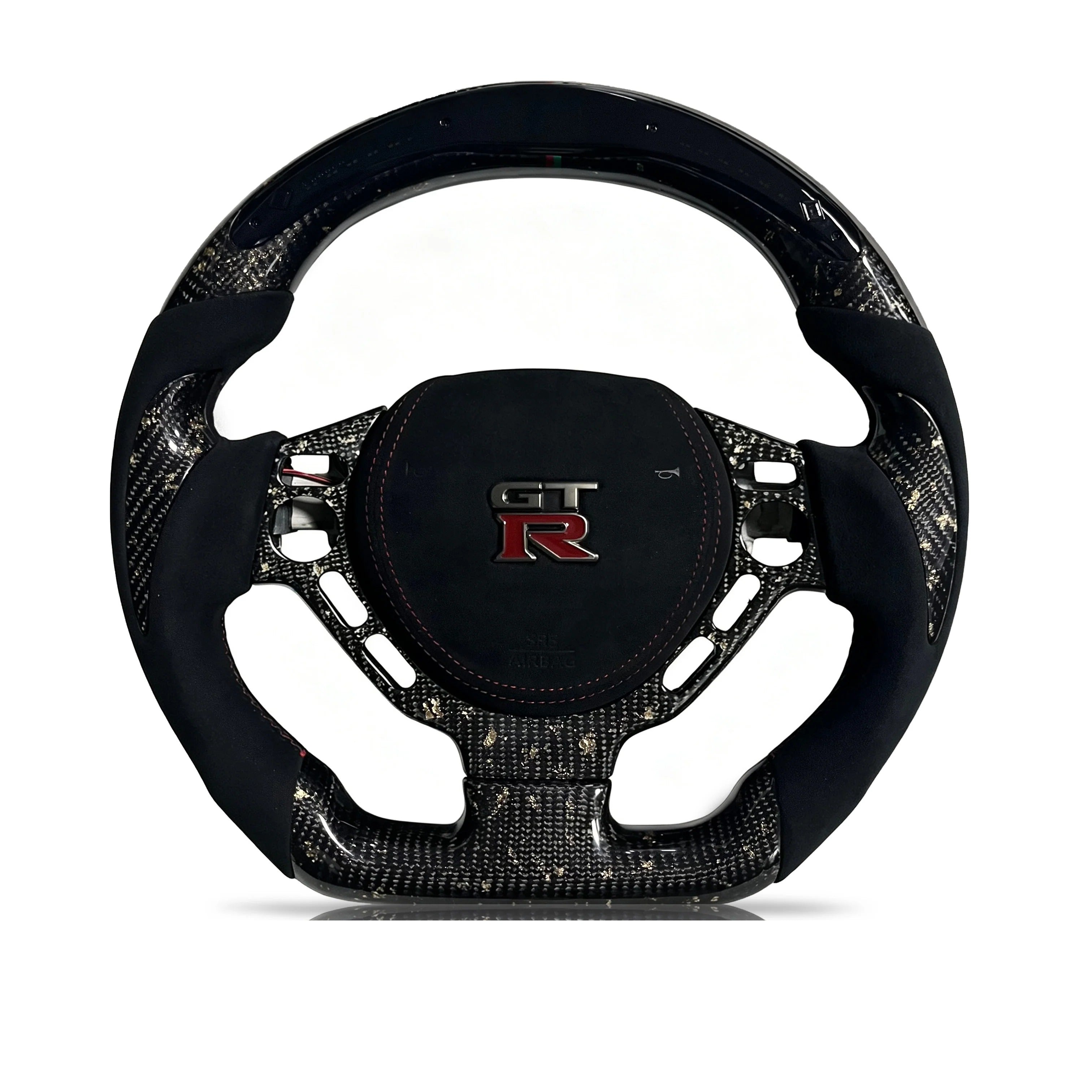 Steering wheel on a clean white background