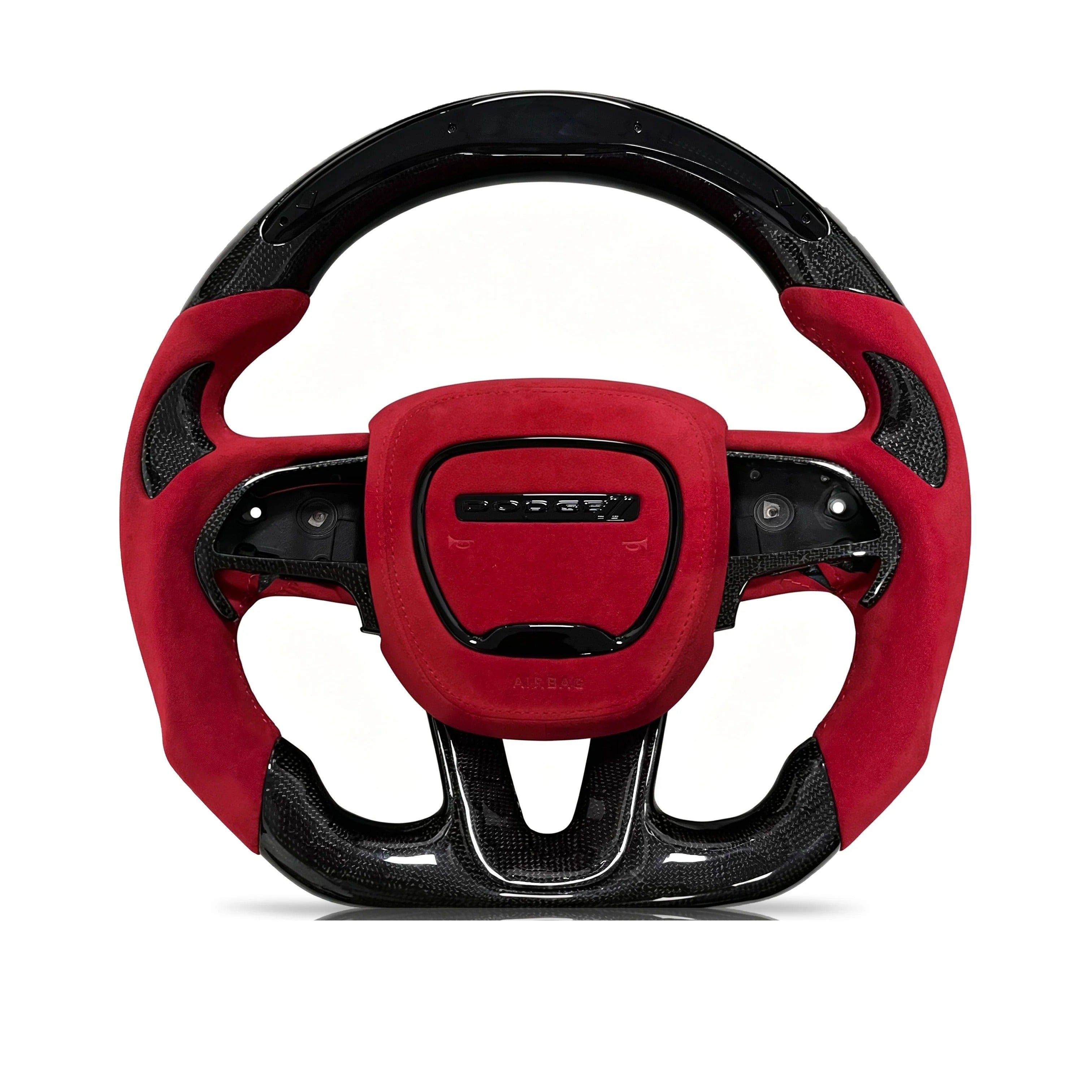Steering wheel on a clean white background