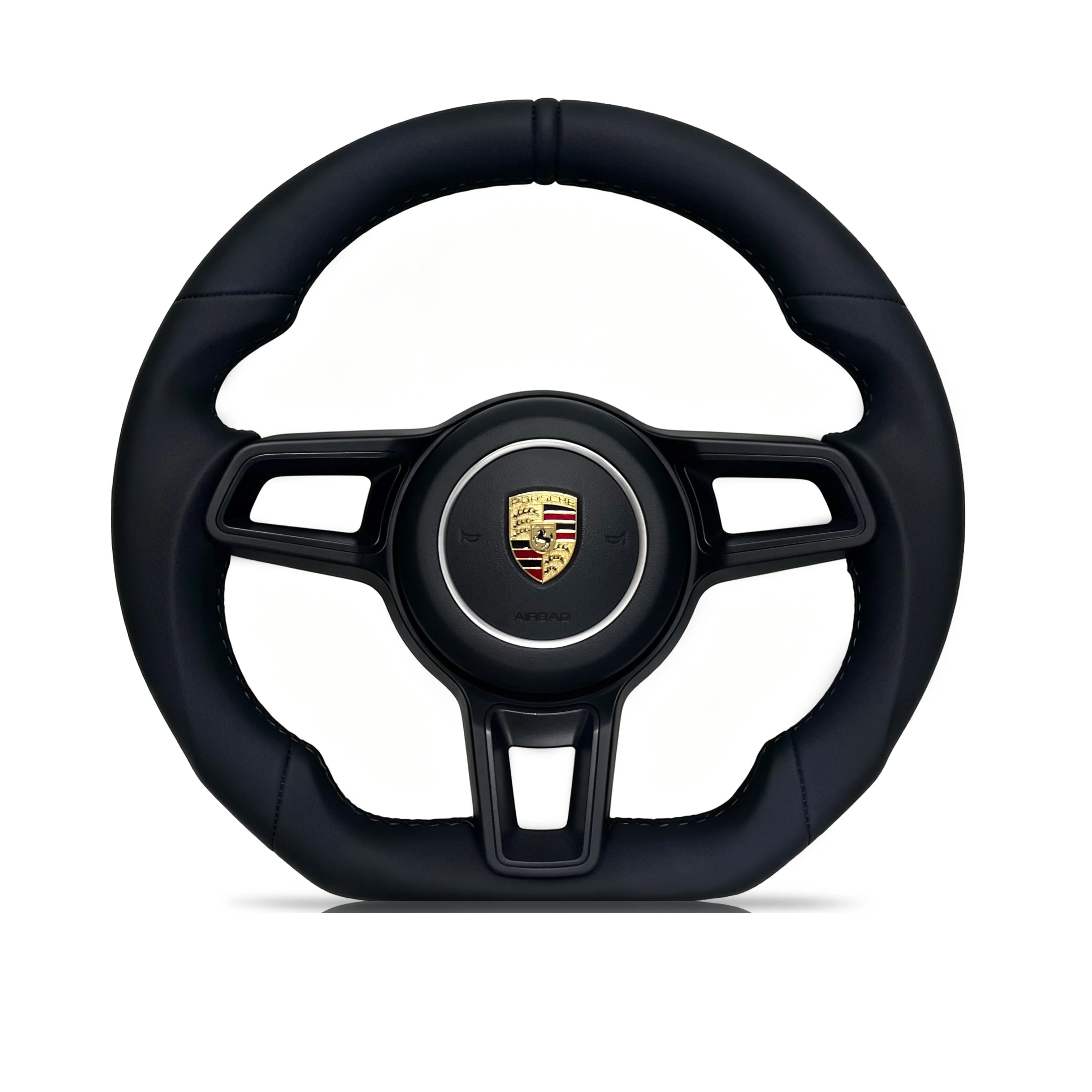 Steering wheel on a clean white background