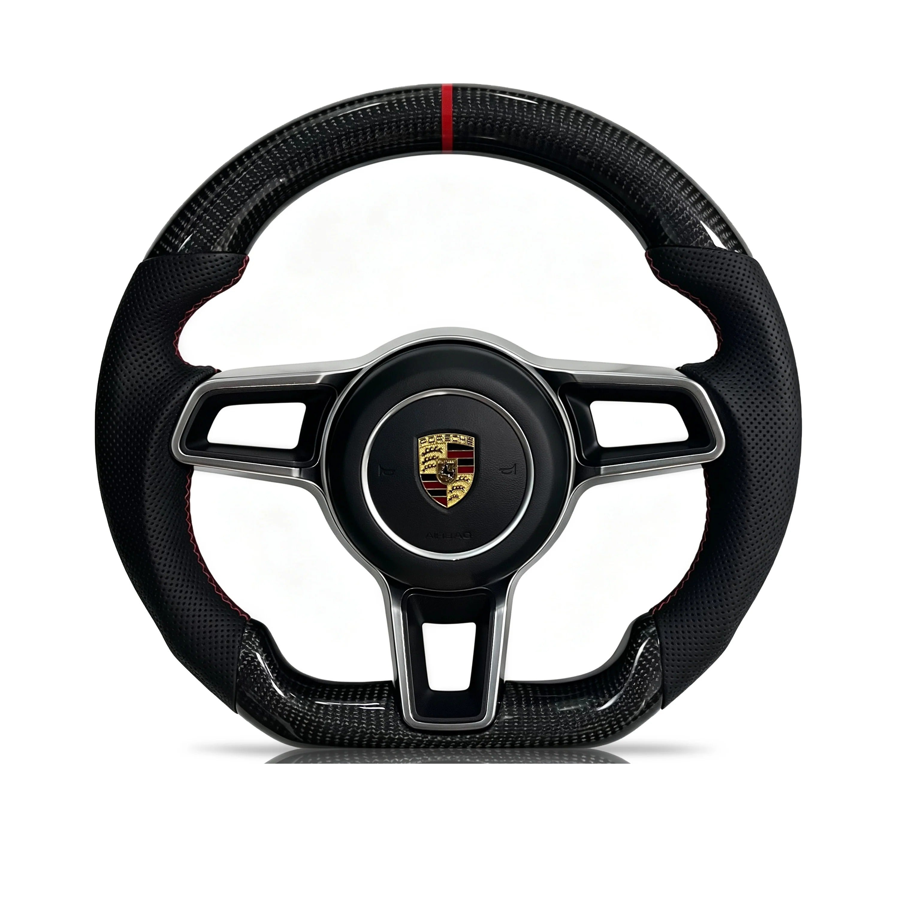 Steering wheel on a clean white background