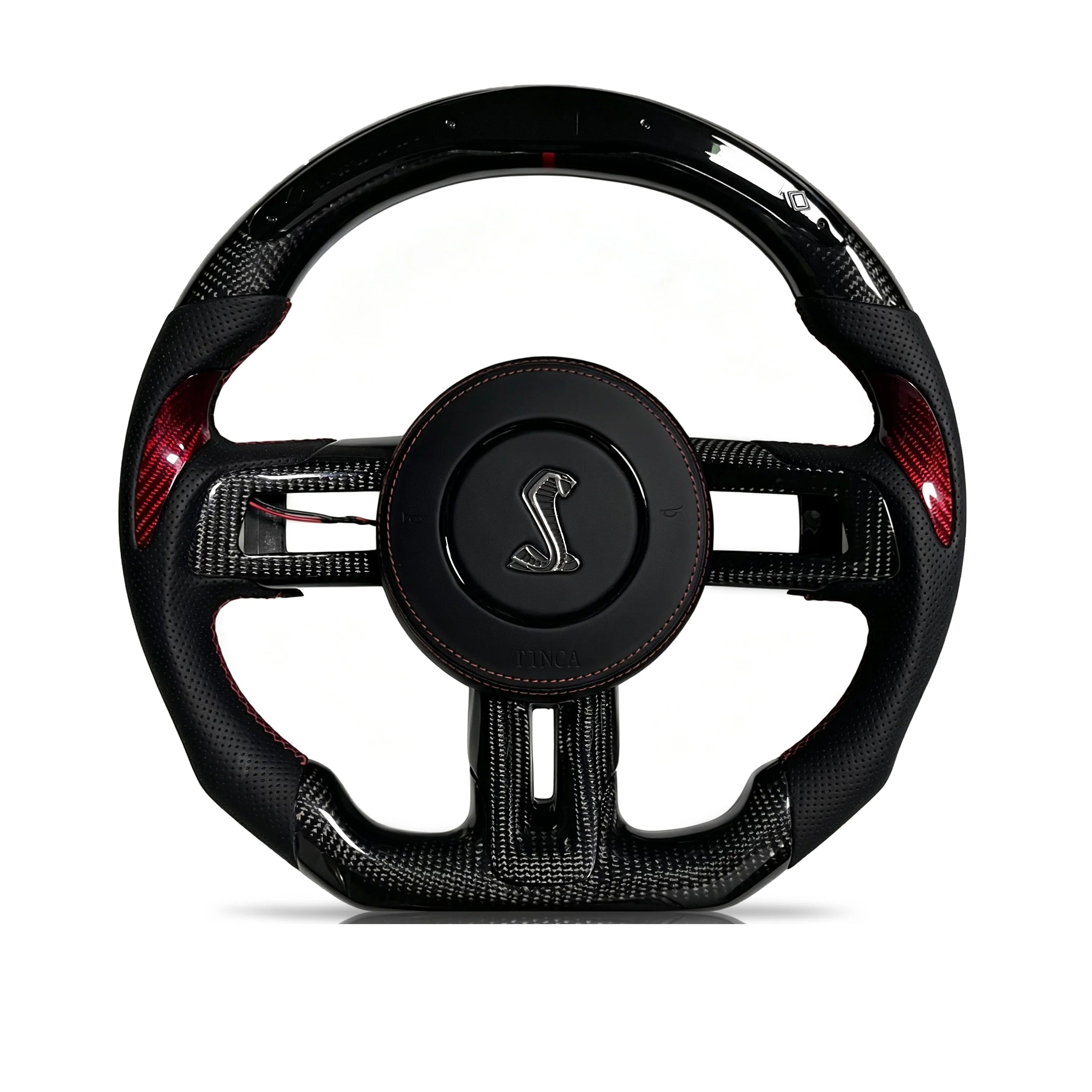 Steering wheel on a clean white background