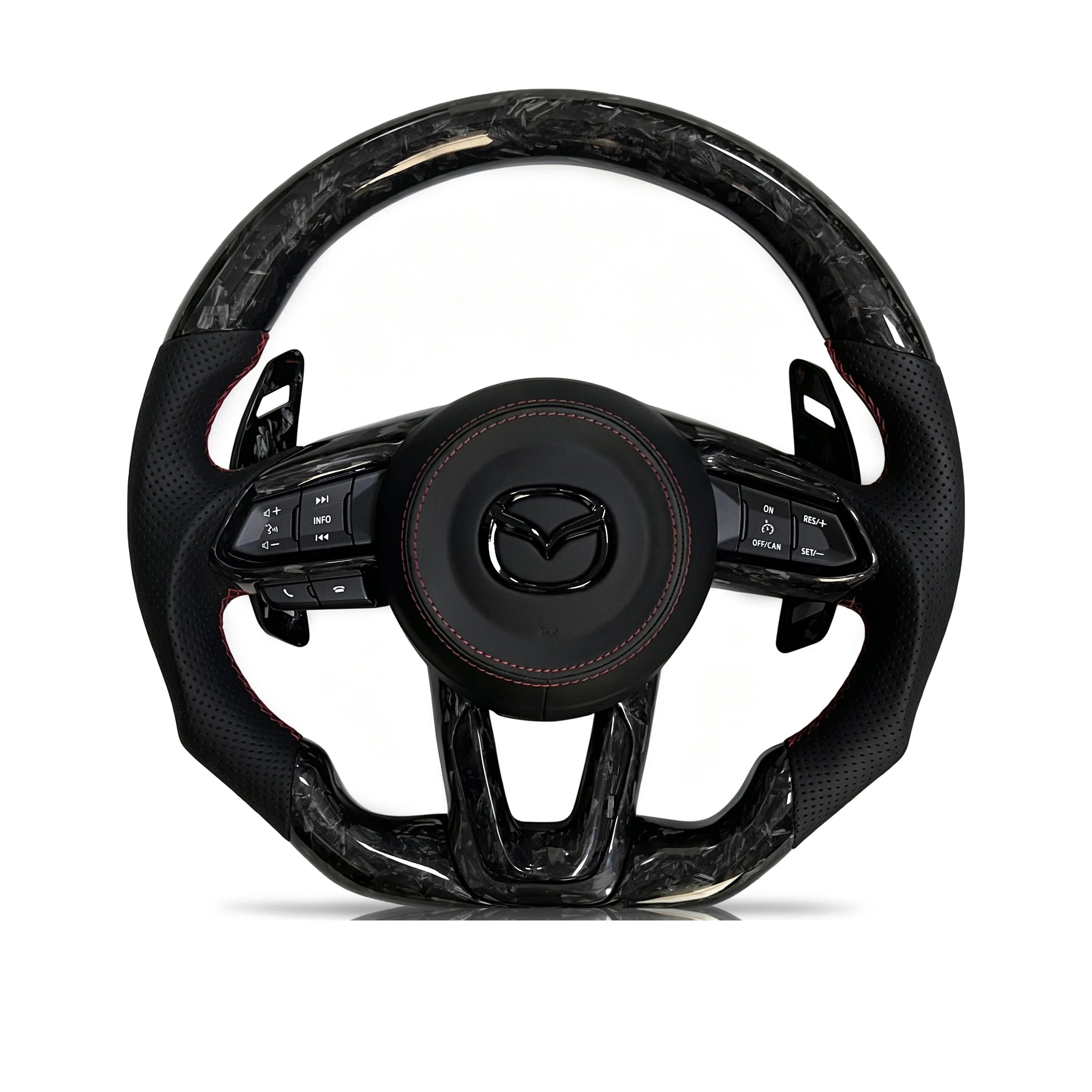 Steering wheel on a clean white background