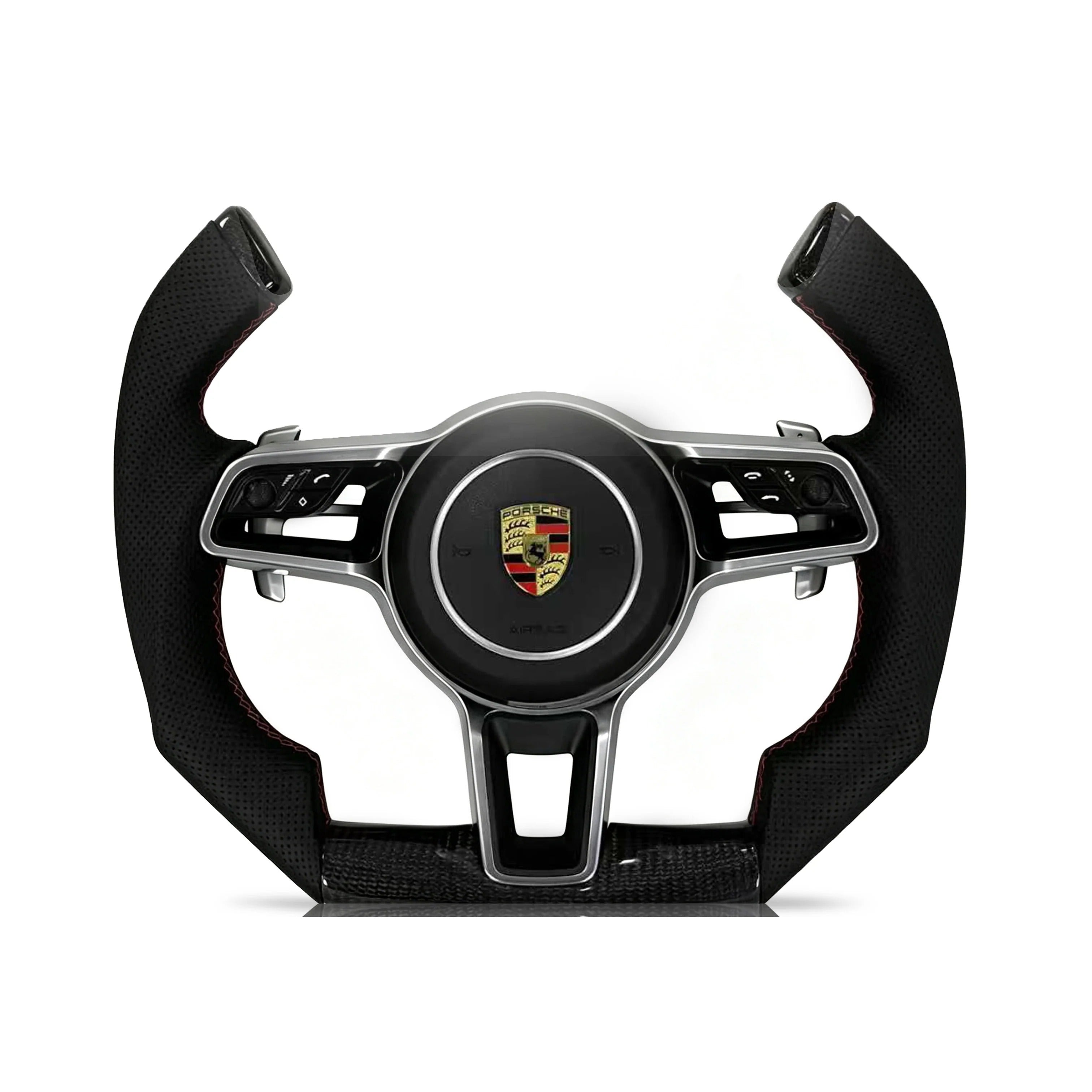 Steering wheel on a clean white background