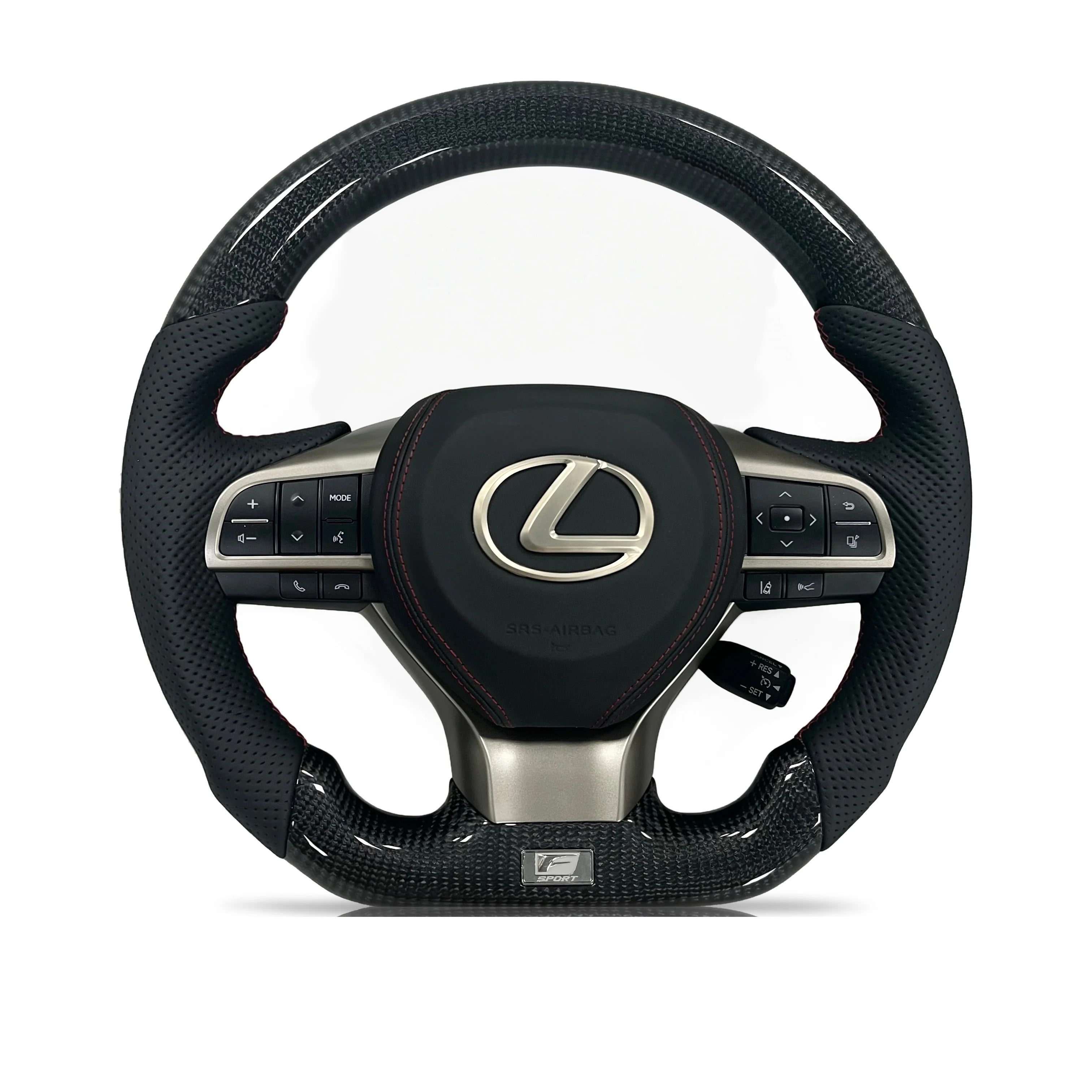 Steering wheel on a clean white background