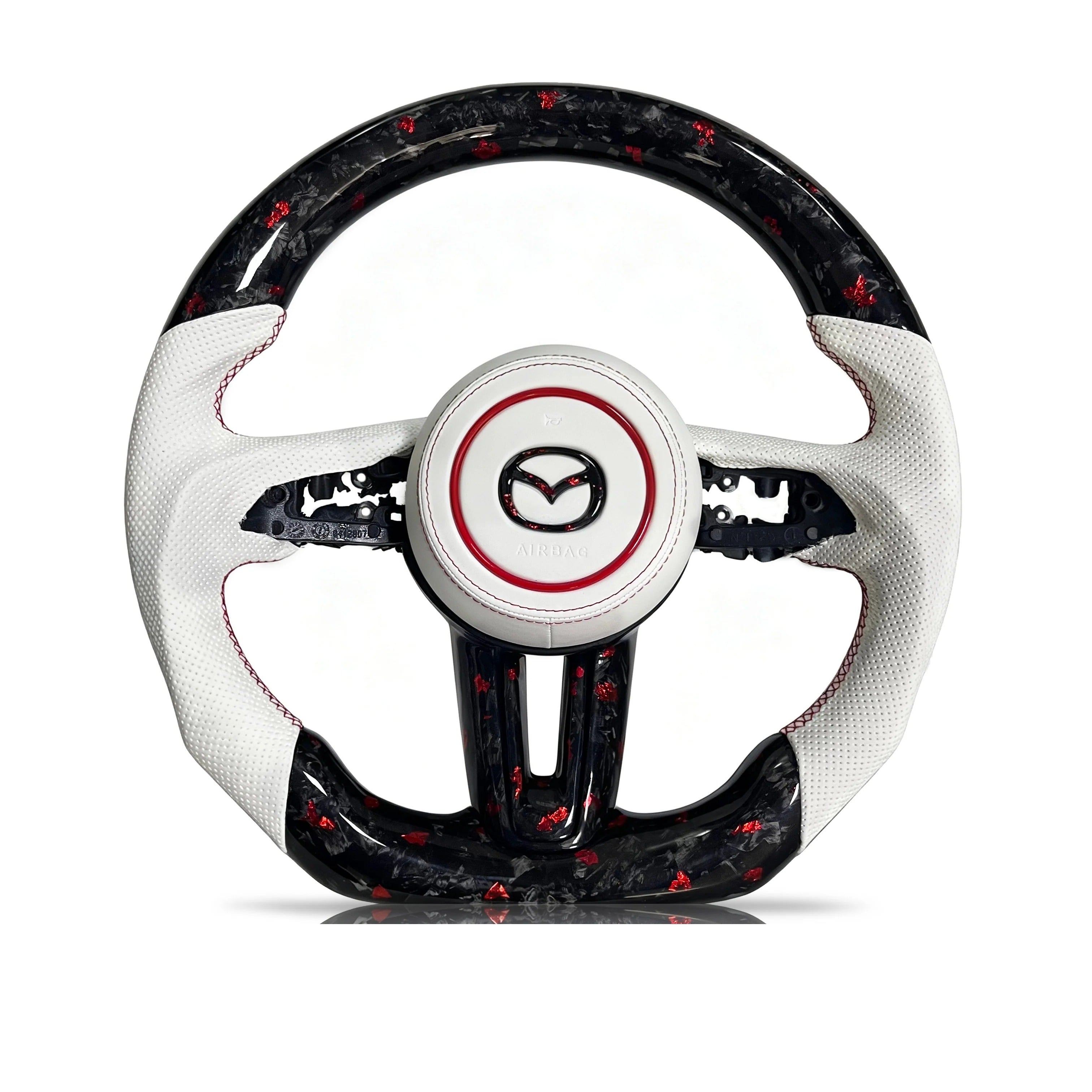 Steering wheel on a clean white background