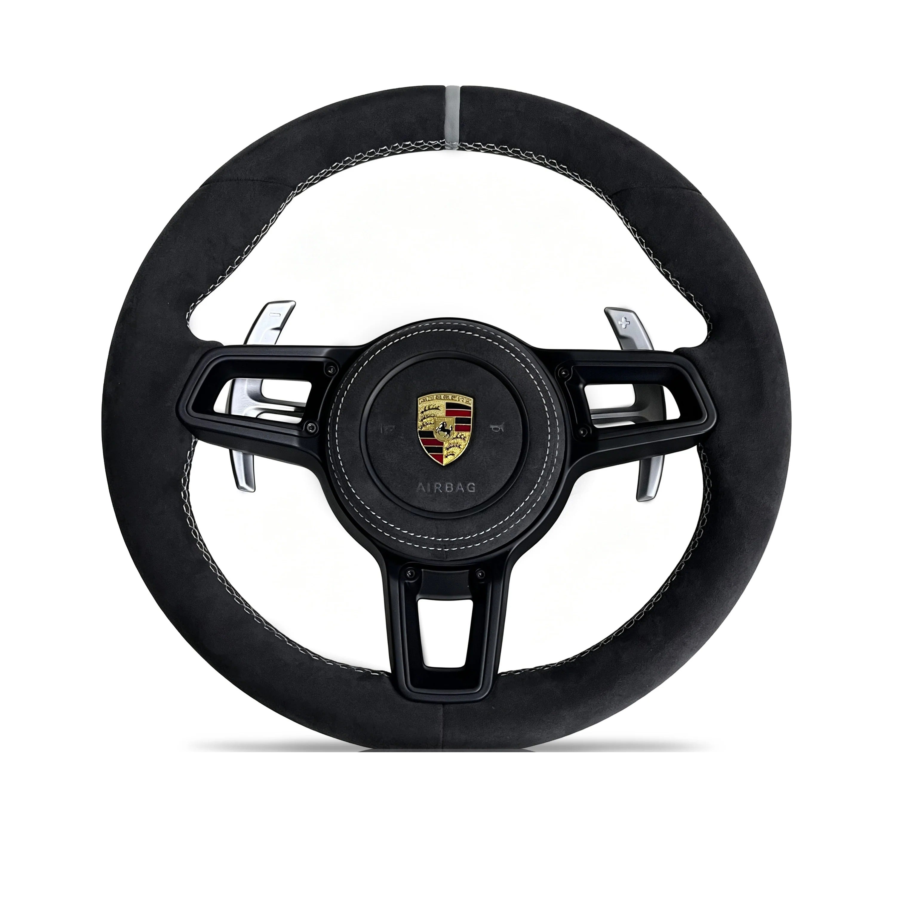Steering wheel on a clean white background