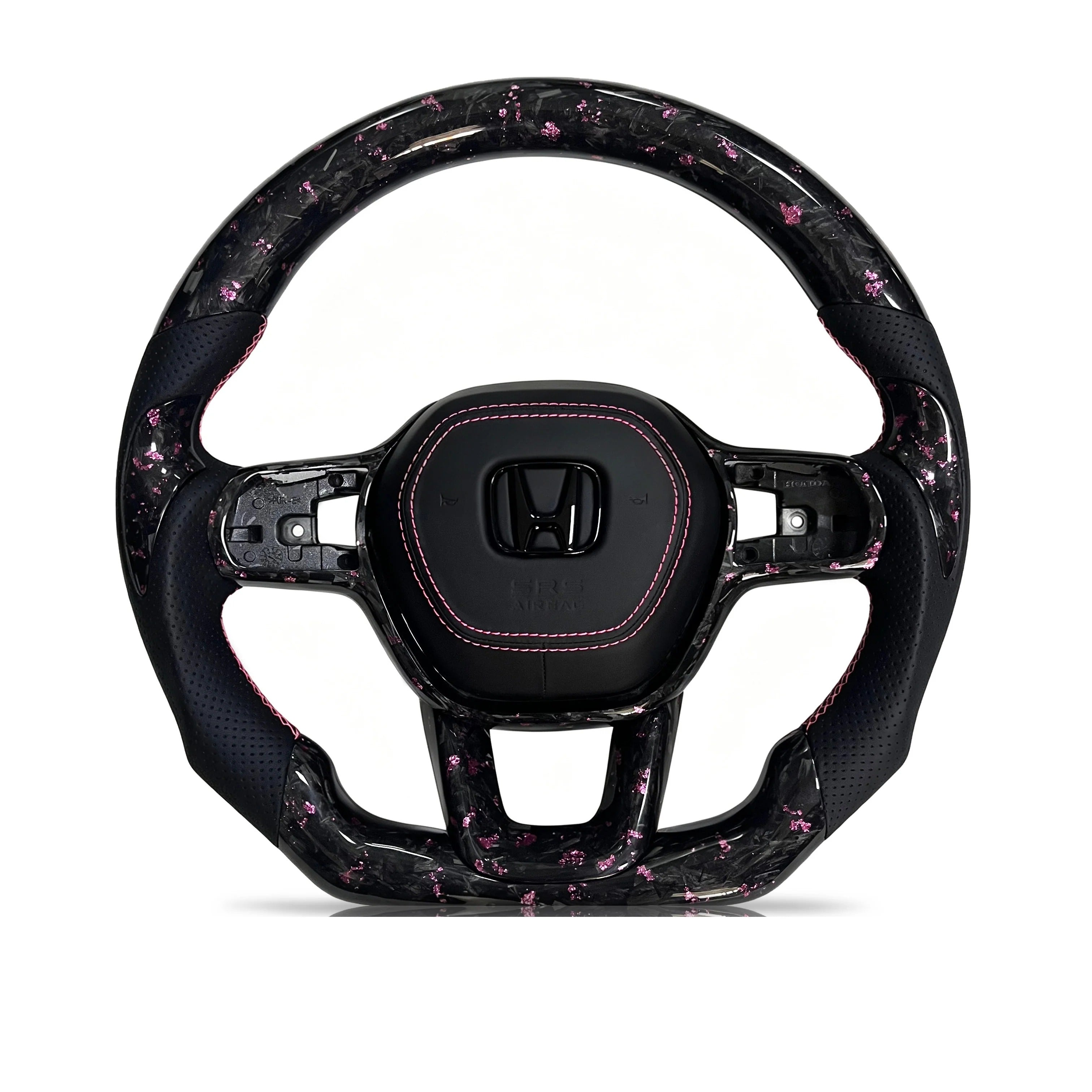 Steering wheel on a clean white background