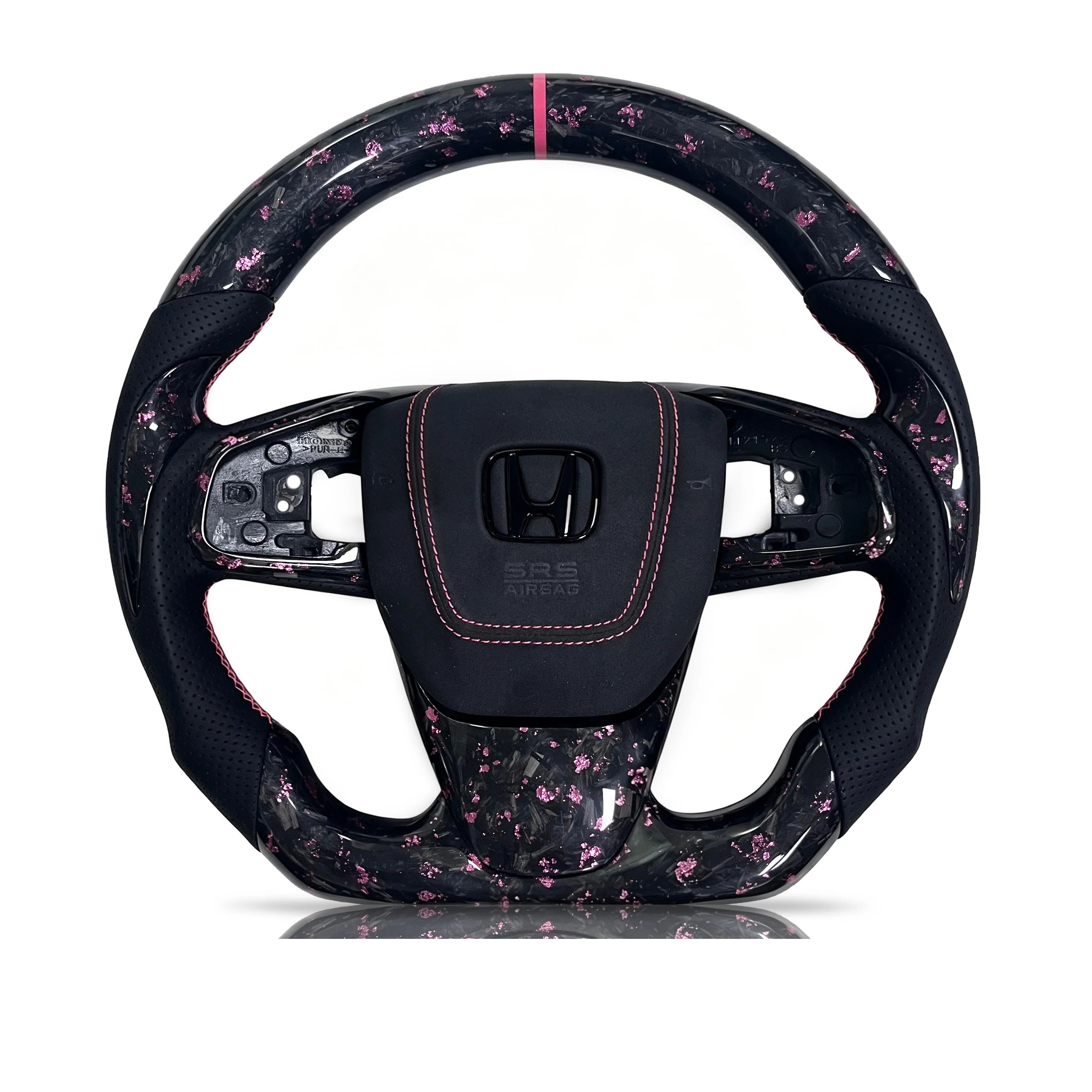 Steering wheel on a clean white background